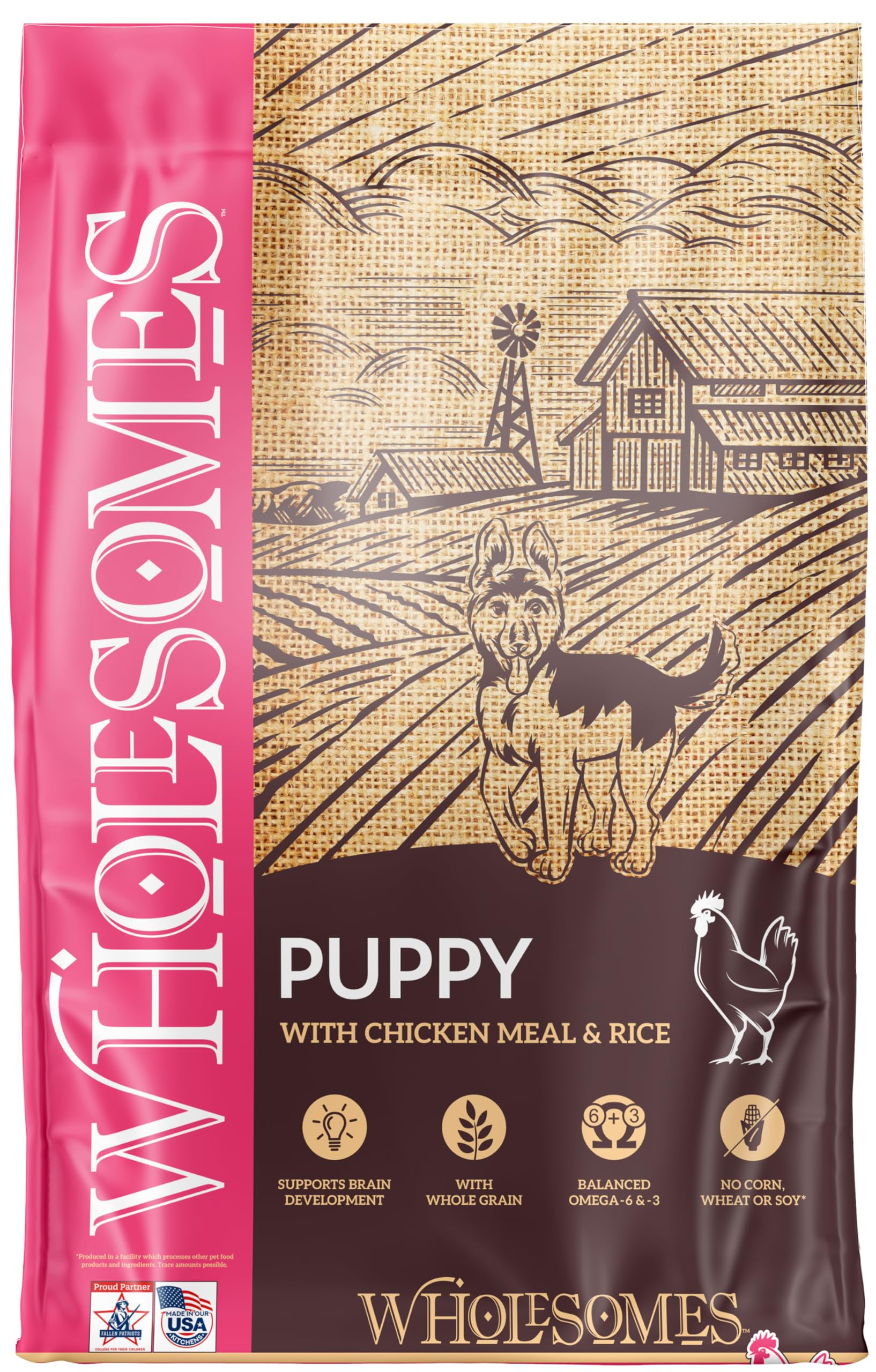 Wholesomes Puppy Chicken Meal & Rice Dry Puppy Food 16.5 lb