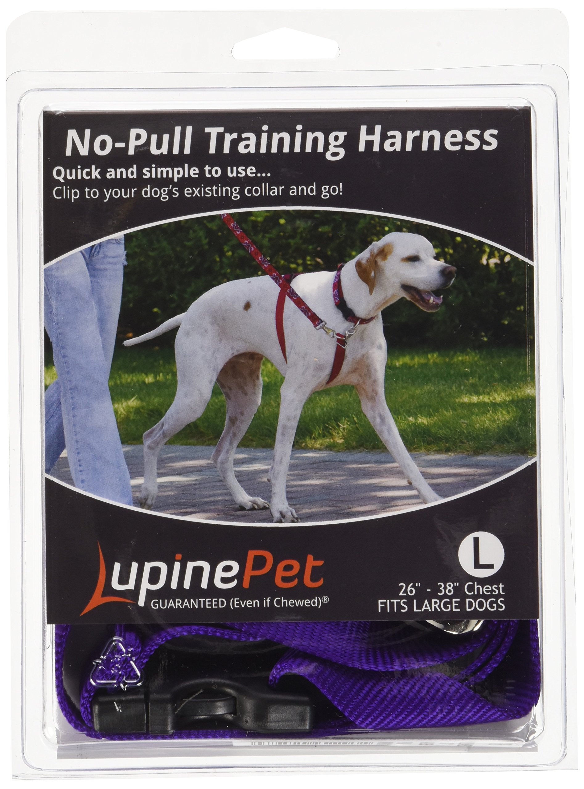 Lupinepet Basics 1'' Purple 26-38'' No Pull Harness For Medium-Larger Dogs