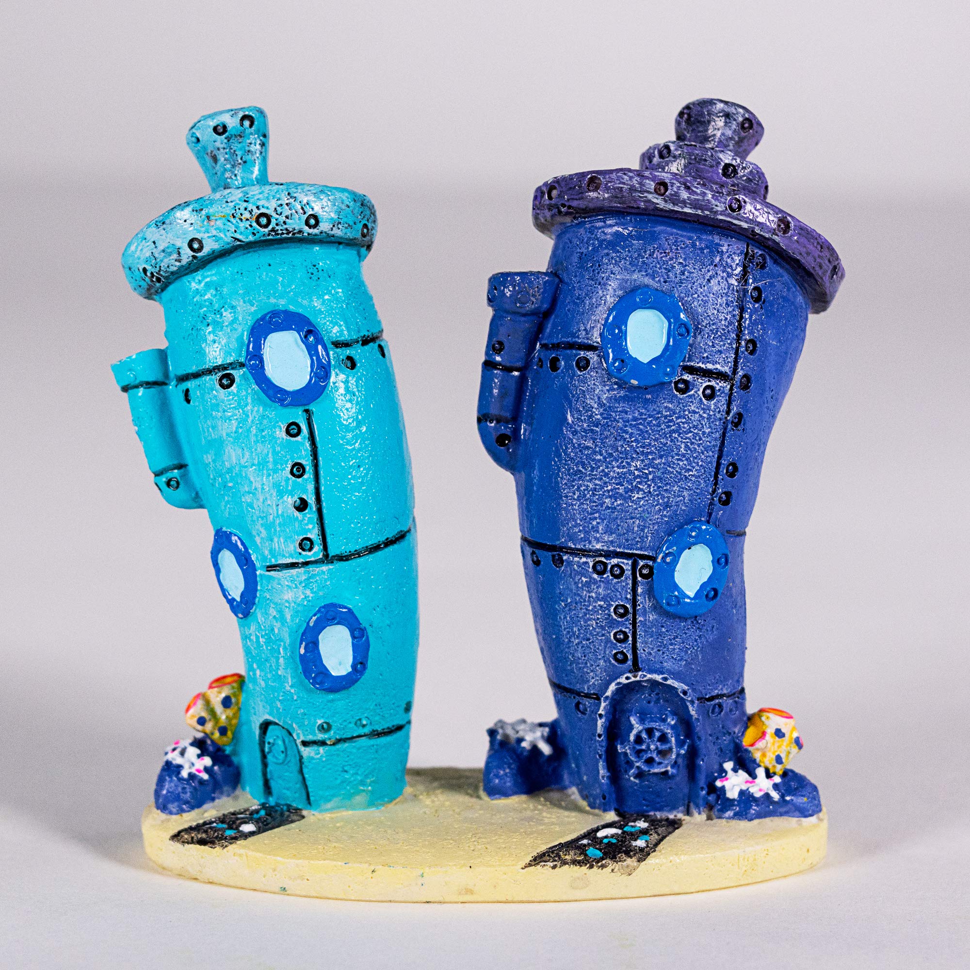 Penn-Plax Spongebob Bikini Bottom Homes Aquarium Ornament - Medium Multicolor Decoration for Fish Tanks