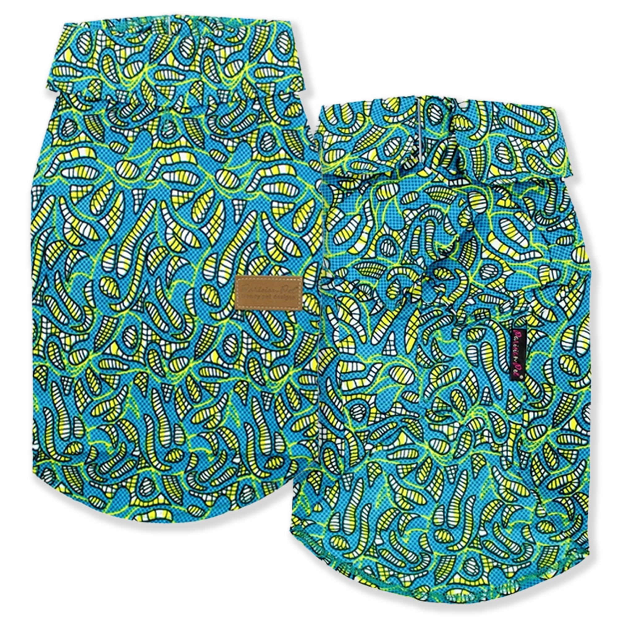 Parisian Pet Tribal Camp Dog Beach Shirt - 100% Cotton - Xl Summer Clothes - Stylish Costume - Breathable And Cool - Machine Was