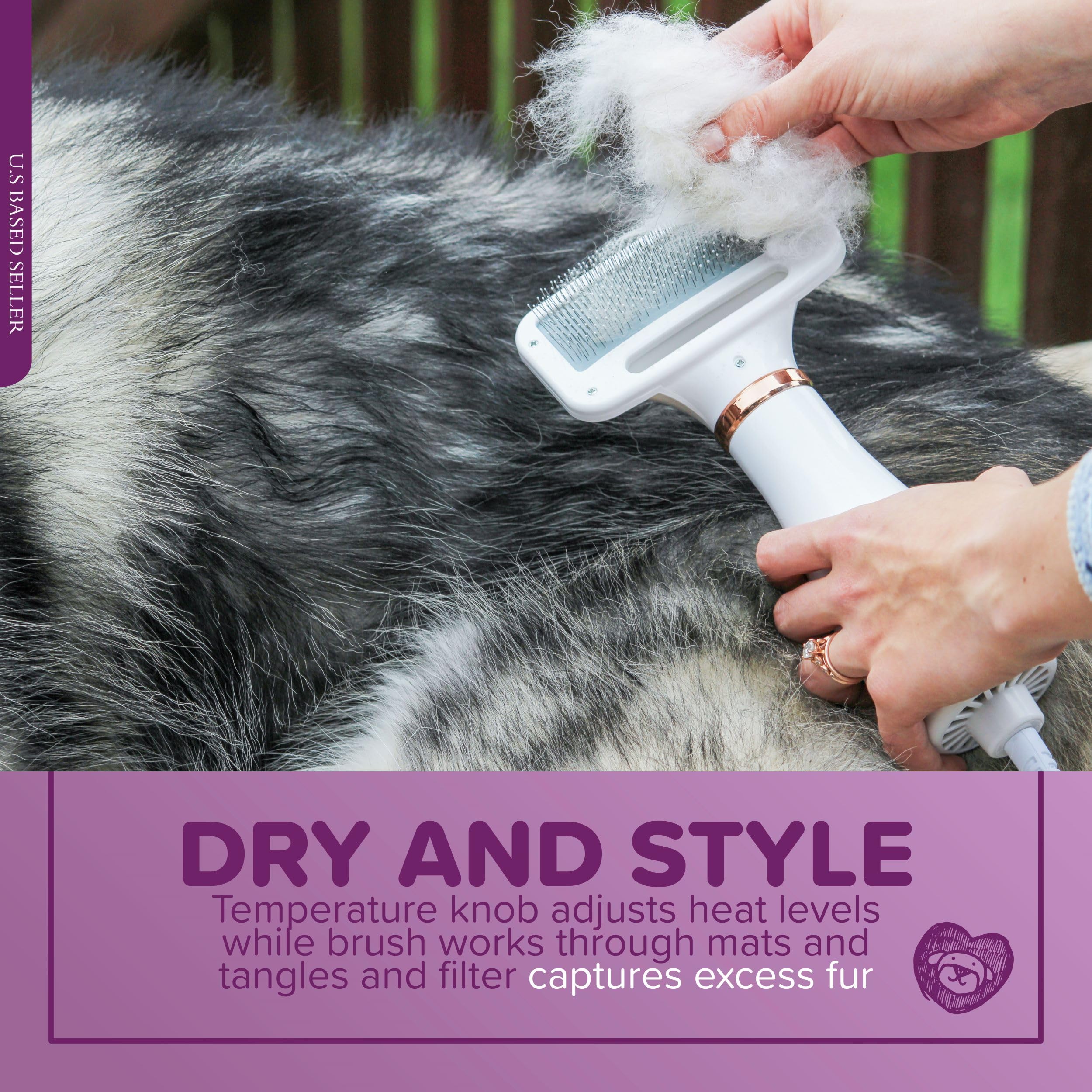 Mimu Pet Hair Dryer Brush 2 Temperature Dog Hair Dryer Pet Grooming Hair Dryer Brush Pet Brush Dryer For Dogs Or Cats