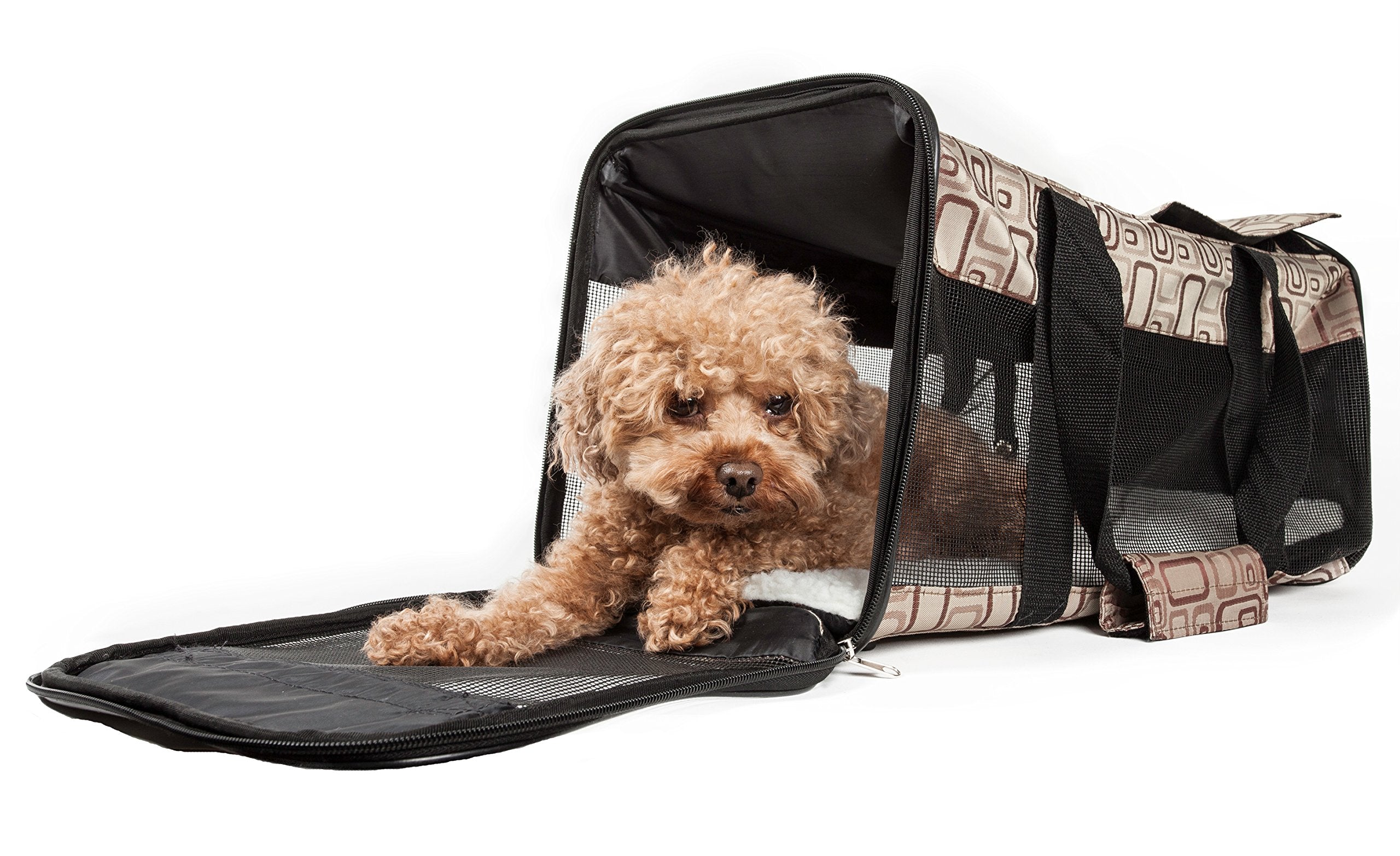 Pet Life Airline Approved Ultra-Comfort Designer Collapsible Travel Fashion Pet Dog Carrier, Medium, Plaid Design