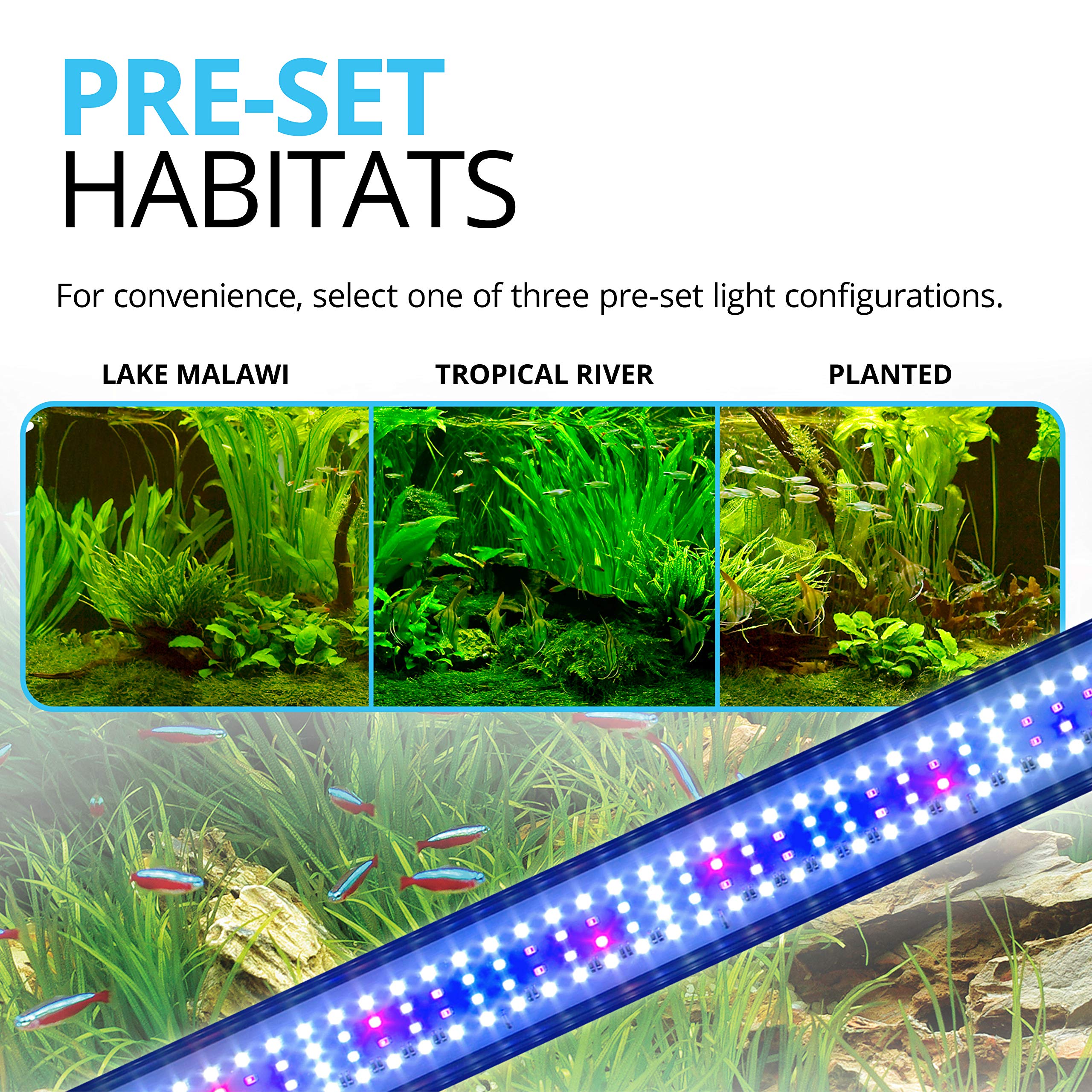 Fluval Plant 3.0 Led Planted Aquarium Lighting, 22 Watts, 15-24 Inches