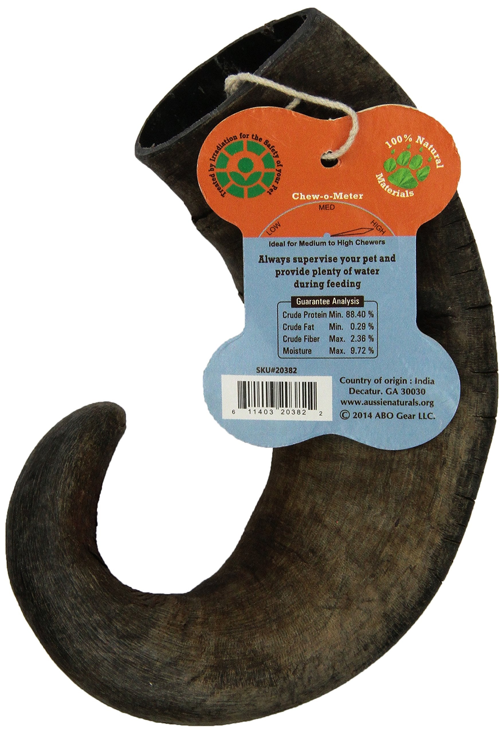 Outback Jack Water Buffalo Bully Horns 100% Natural Dog Treats, Medium