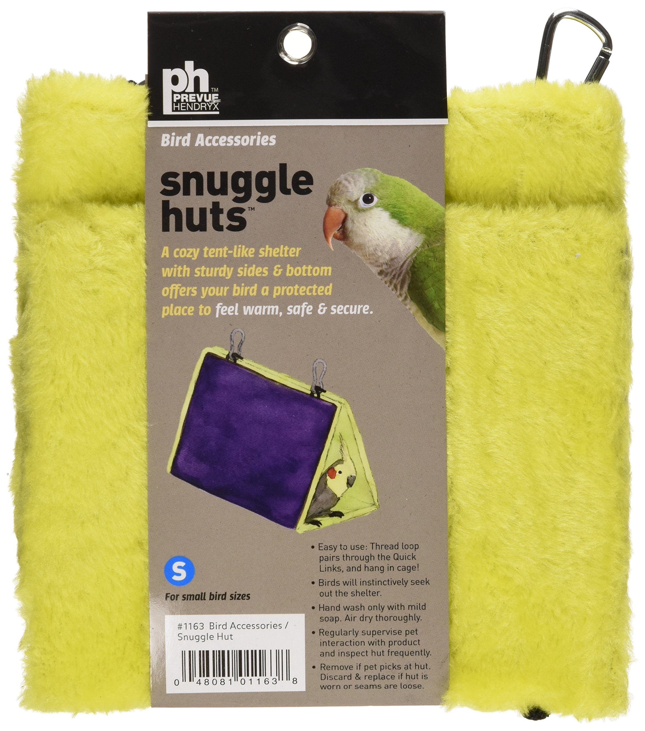 Prevue Pet Products Bpv1163 7-Inch Plastic/Fabric Bird Snuggle Hut, Small, Colors Vary
