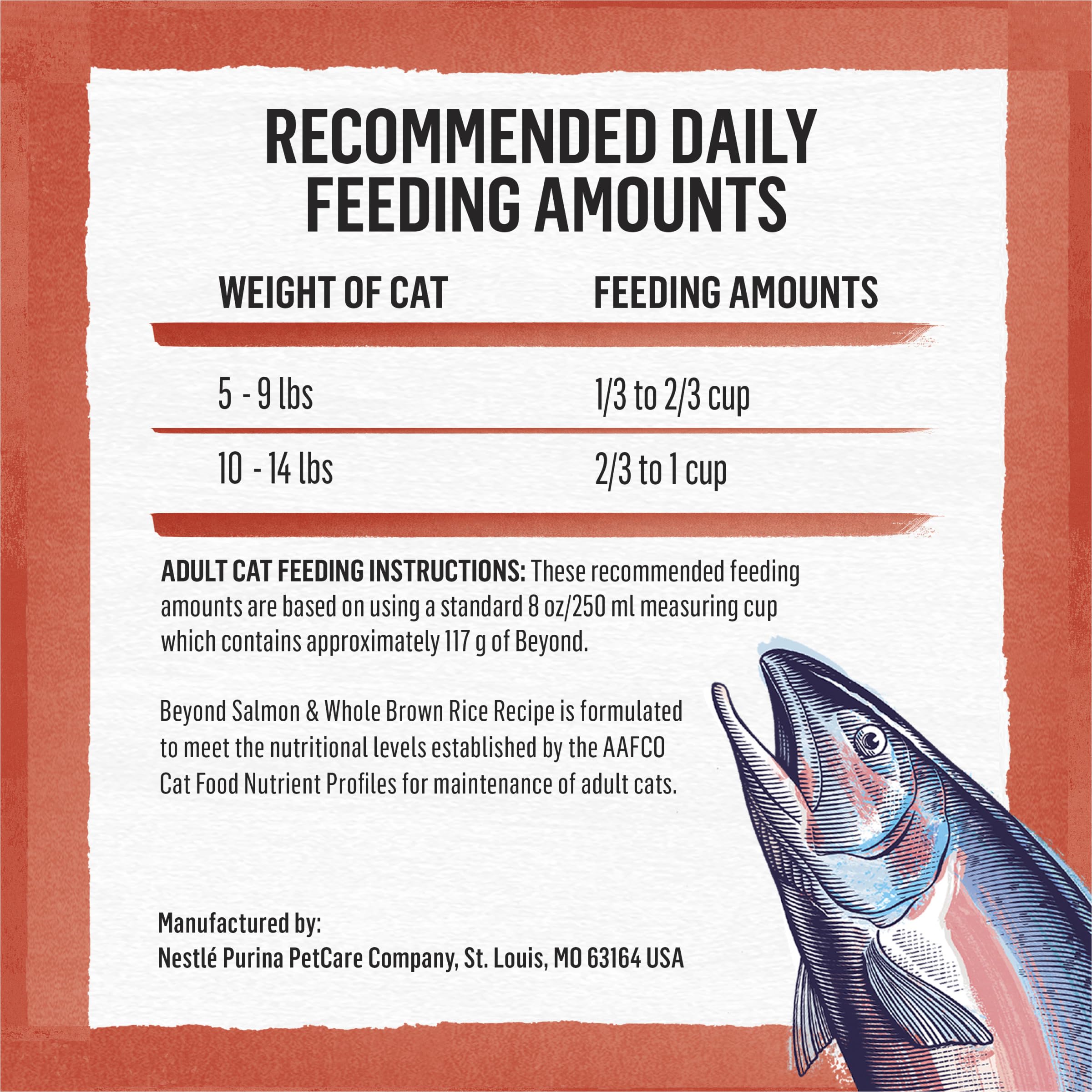 Purina Beyond Natural Wholesome Ingredients for Whole Health Dry Cat Food Salmon and Whole Brown Rice Recipe - 3 lb. Bag