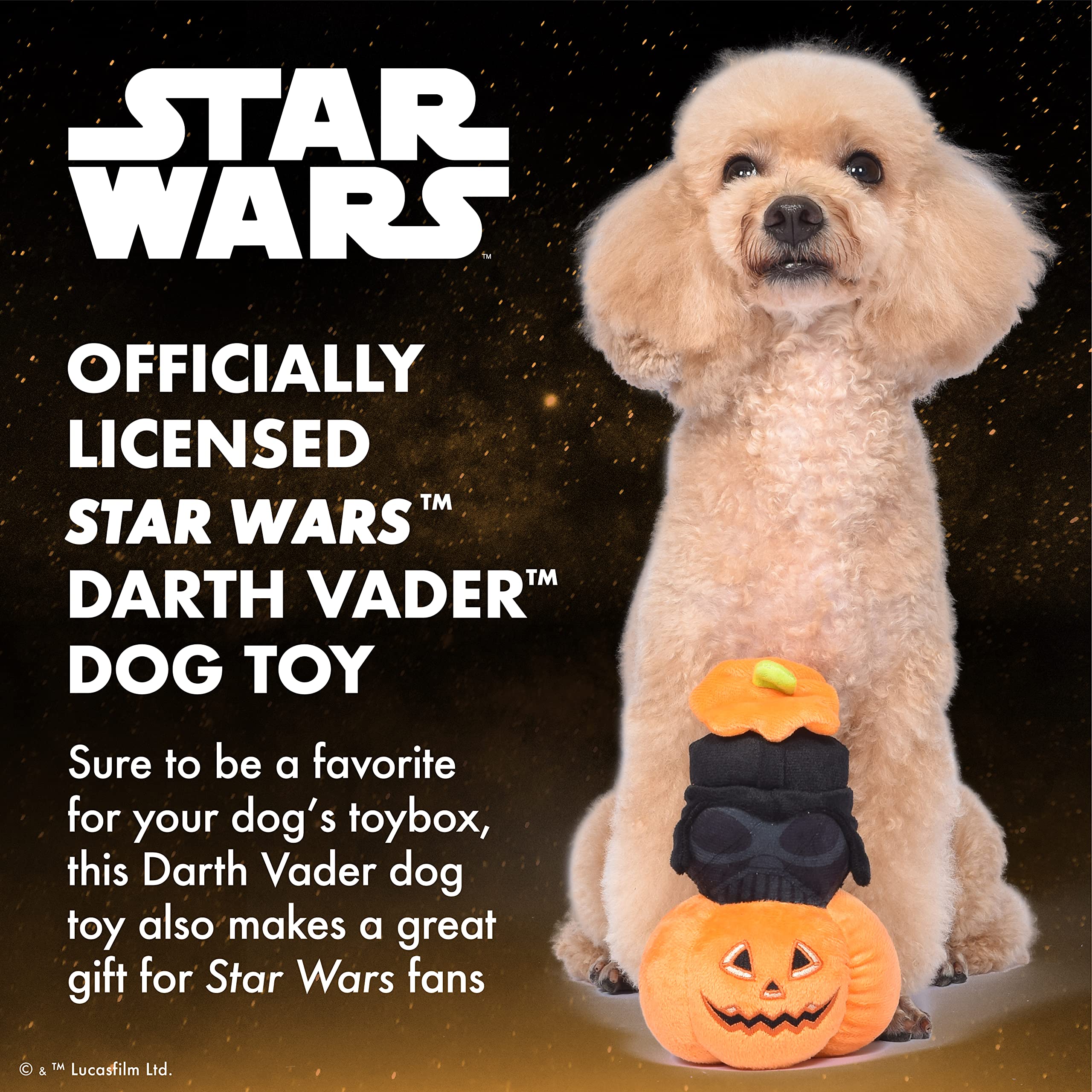 Star Wars Halloween Darth Vader Pumpkin 6    Squeaky Plush Pet Toy | For Pets Squeaky Toy | Dog Toys, Darth Vader | Gifts For Pe