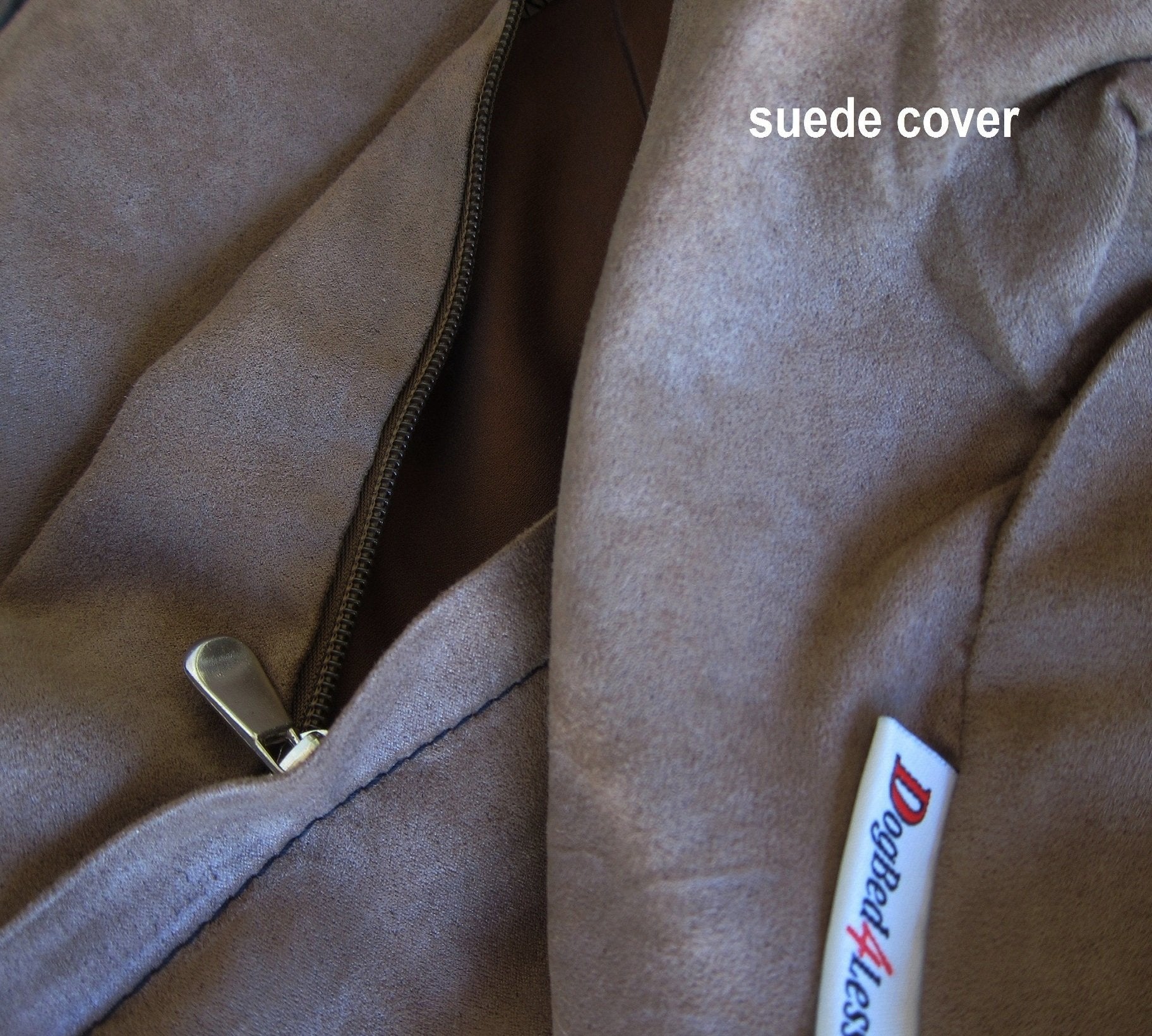 Diy Pet Bed Pillow Suede Cover + Waterproof Internal Case For Dog/Cat At Medium 36'X29' Brown Color - Covers Only