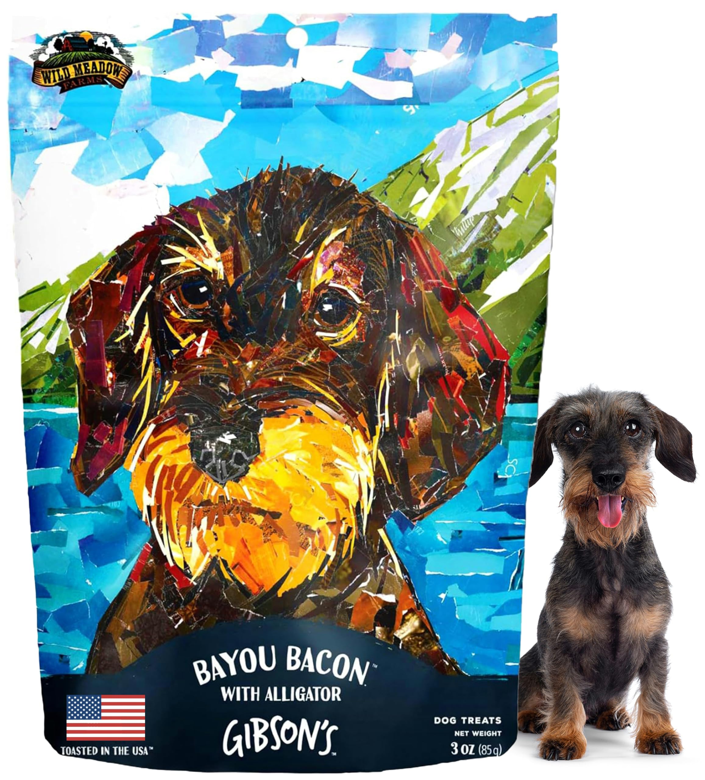 Wild Meadow Farms - Gibsons Bayou Bacon, Soft Jerky Dog Treats, Crafted with Real Meat, Aromatic, and Grain-Free for Training a