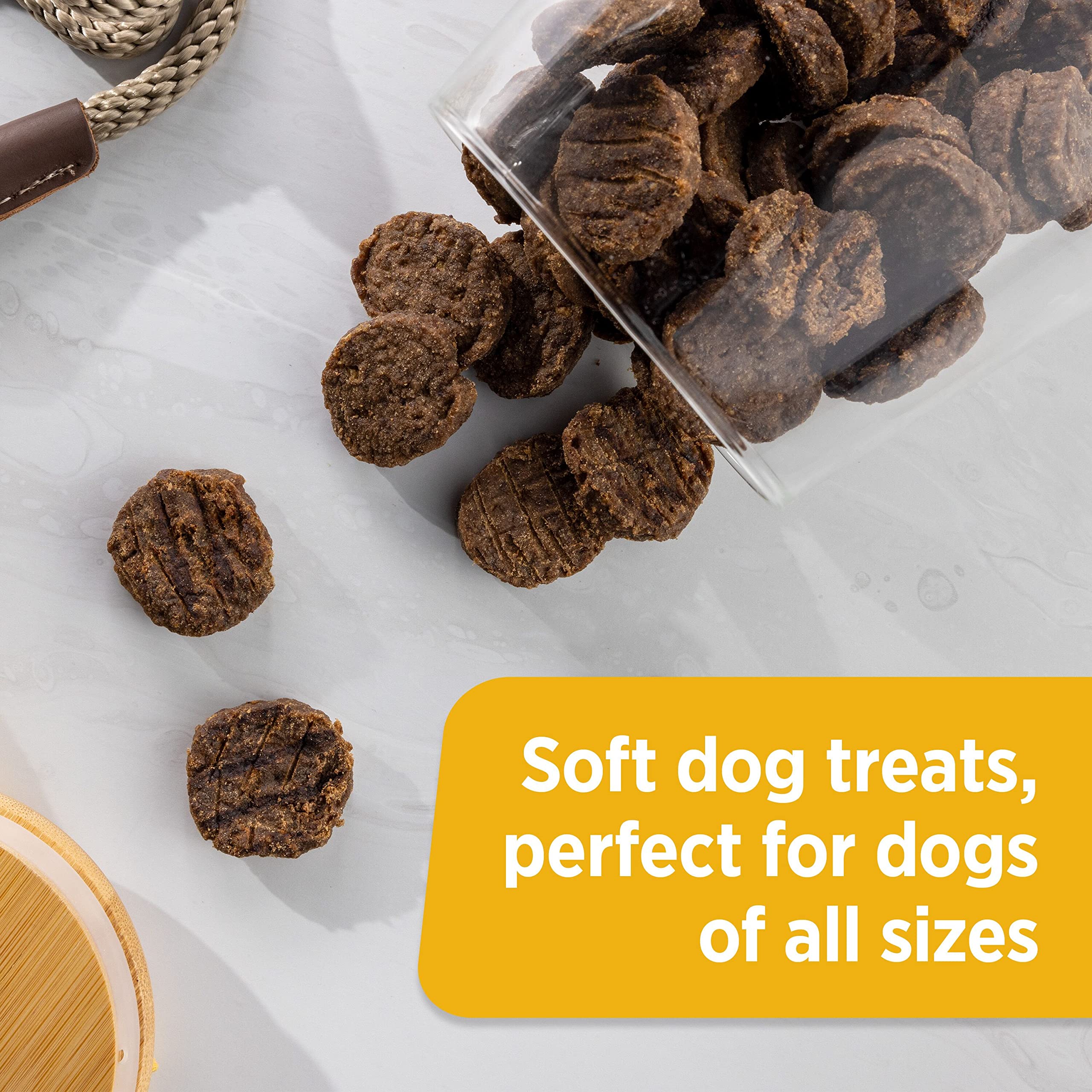 Rachael Ray Nutrish Burger Bites Real Meat Dog Treats, Beef Burger with Bison Recipe, 5 Ounces (Pack of 5), Grain Free