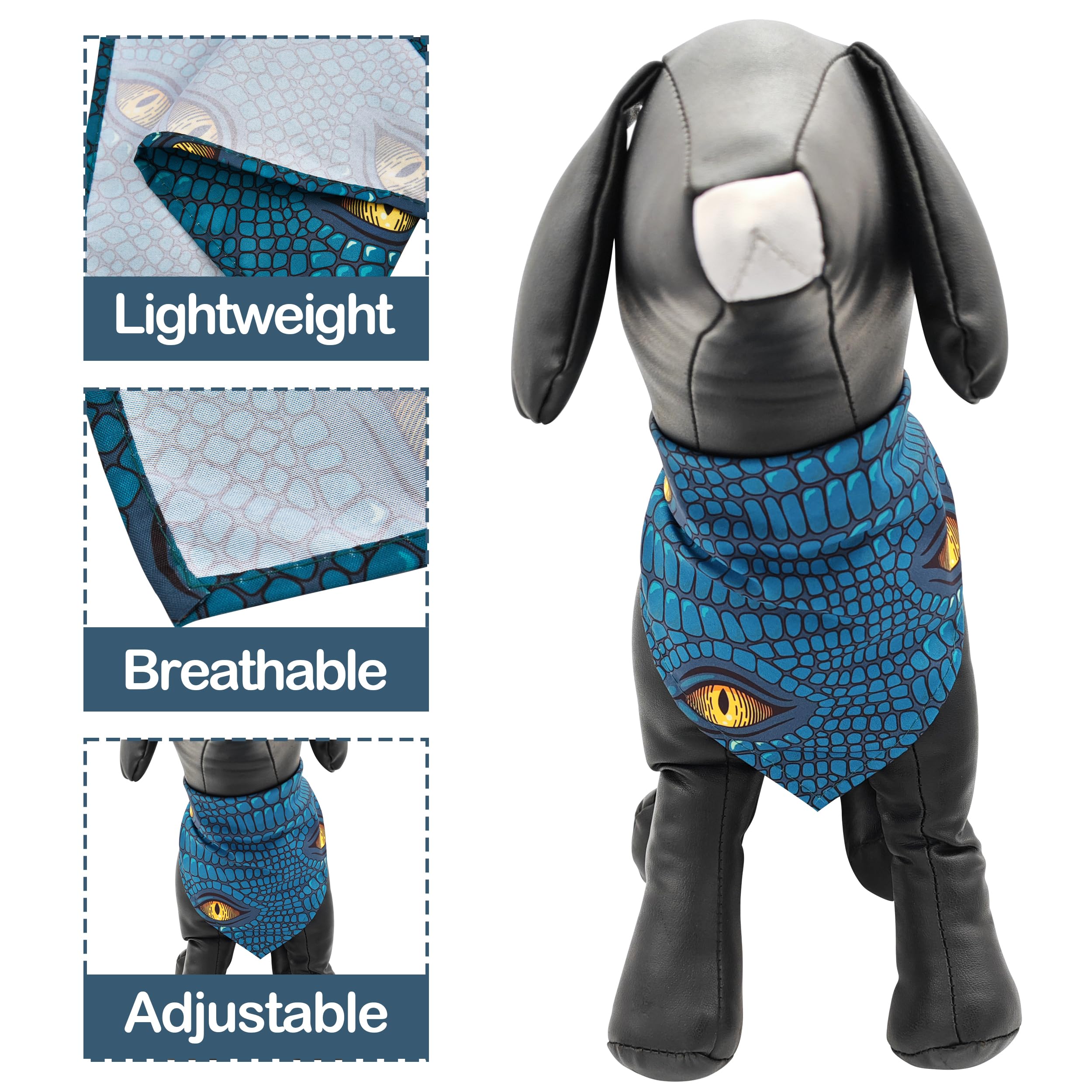 JpGdn 10PCS Animal Print Dog Bandanas Triangle Bibs Head Scarves Zebra Leopard Snake Tiger Peacock Cheetah Giraffe and Cow Print