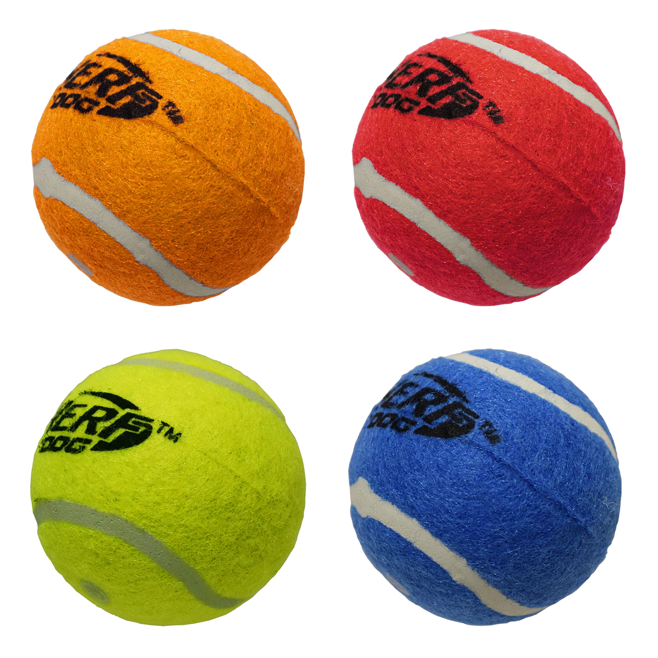 Nerf Dog Tennis Ball Dog Toys With Interactive Squeaker, Lightweight, Durable And Water Resistant, 2.5 Inches, For Small/Medium/