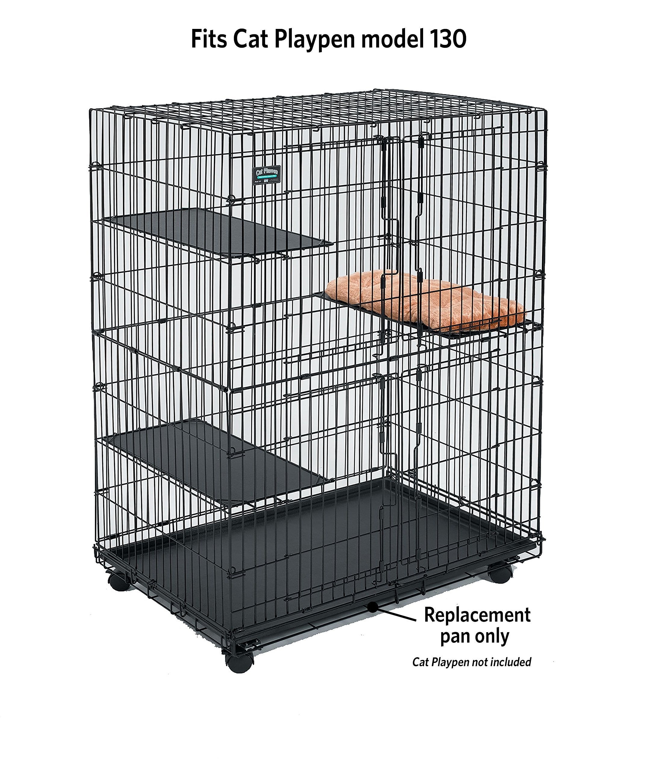 Midwest Homes For Pets 142Pan Replacement Pan For Midwest Cat Cage, 34.5 X 22.5 X 1.125