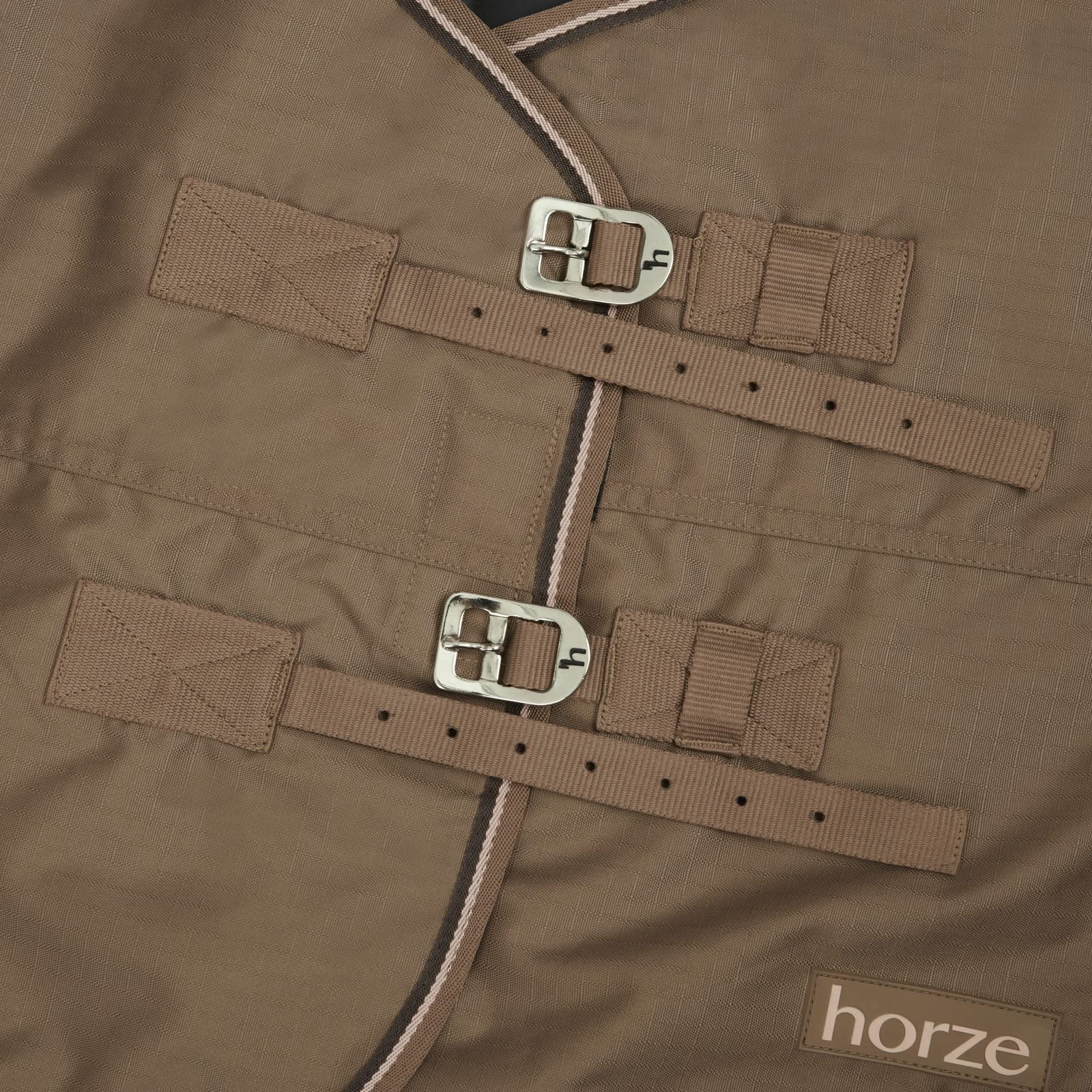 Horze Glasgow Heavy Weight Waterproof Winter Turnout Horse Blanket (350G Fill) - Cocoa Mocha - 72 In