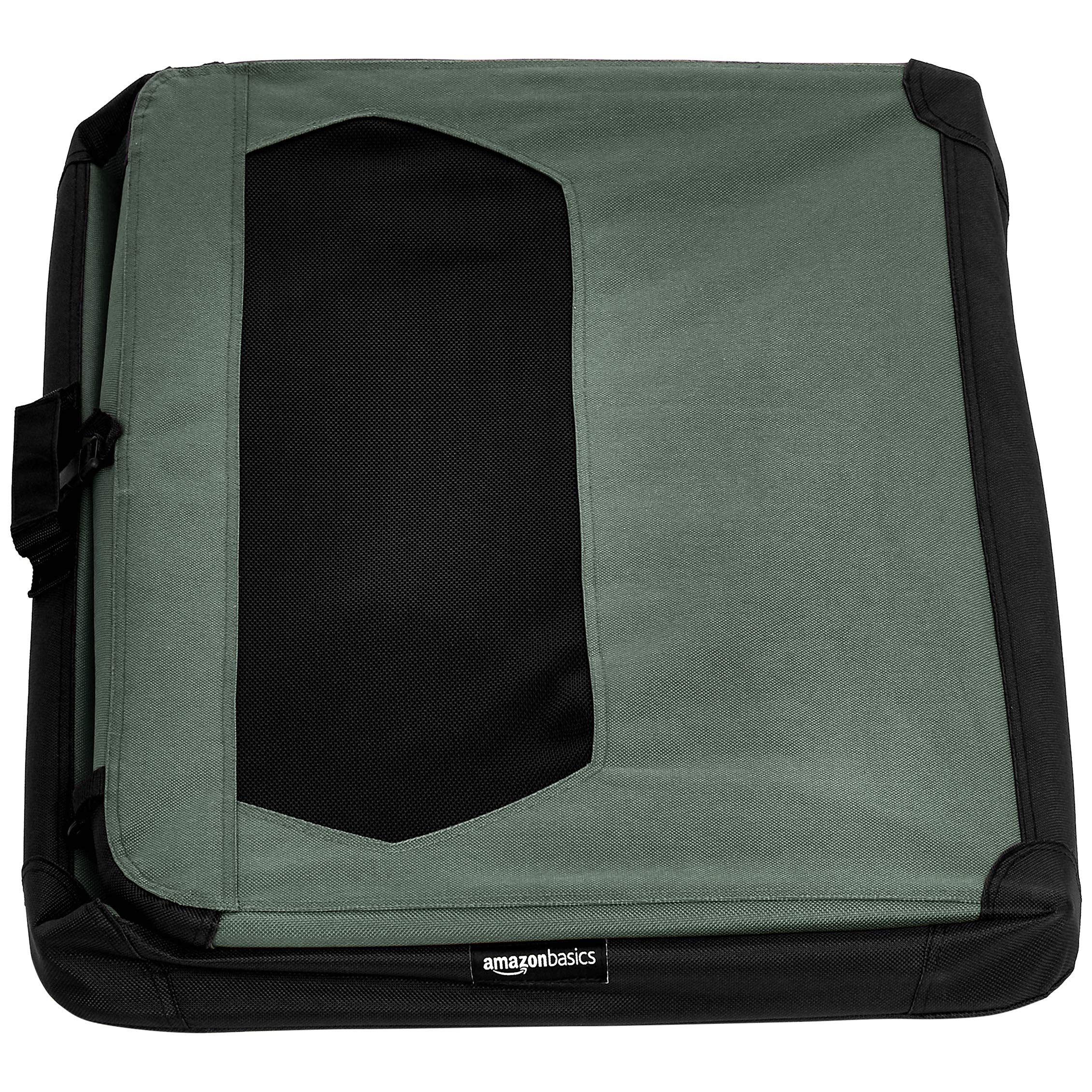 Amazon Basics Folding Portable Soft Pet Dog Crate Carrier Kennel, 36 X 24 X 24 Inches, Grey