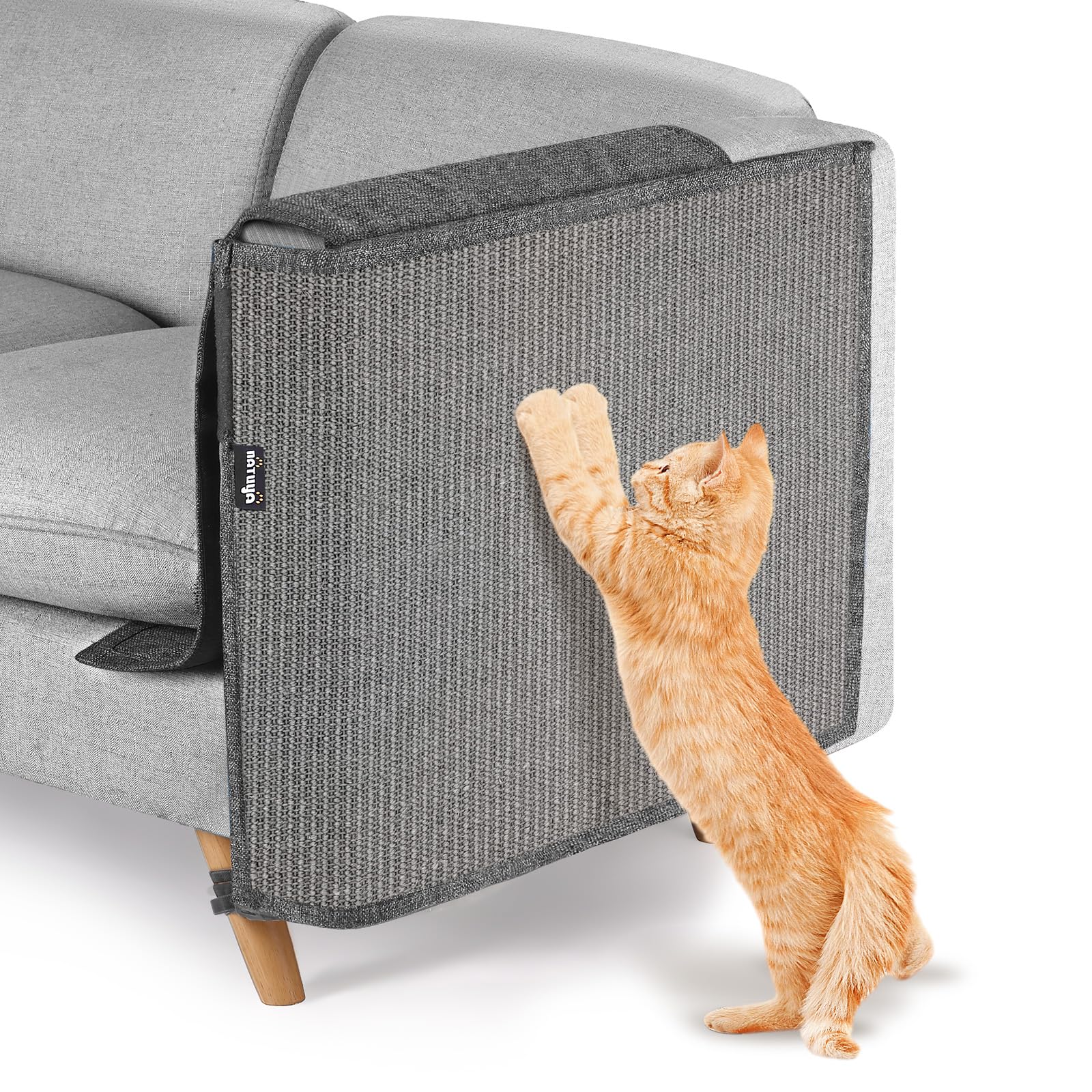 NATUYA Cat Scratch Furniture Couch Protector - Large Sisal Cat Scratching Pad Sofa Corner Arm Shield, Cat Scratcher for Sofa (Al