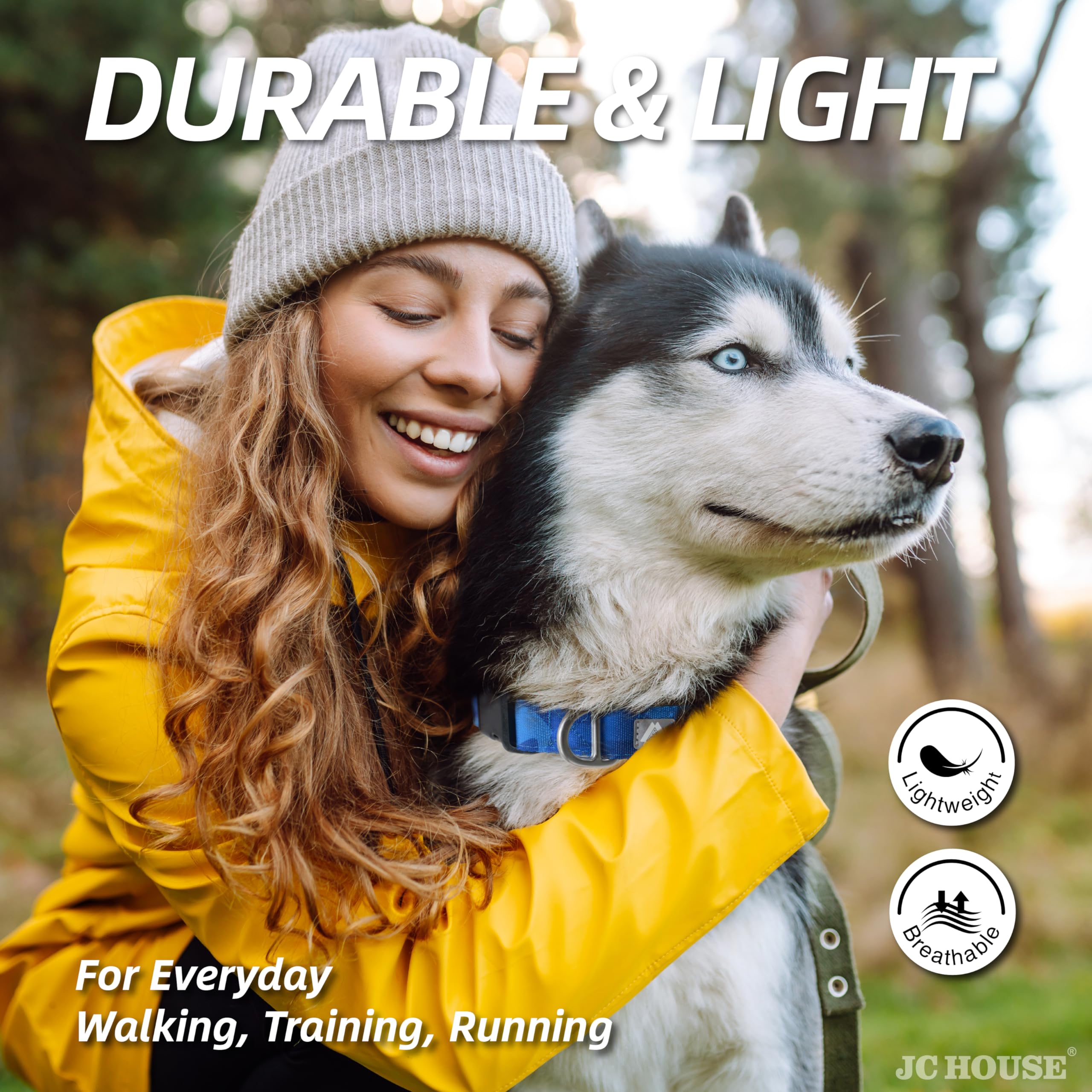 Jc House Soft Padded Dog Collar, Neck 16-25, Adjustable Heavy Duty Collar With 3M Reflective Logo For Medium, Large Dogs, Camo B