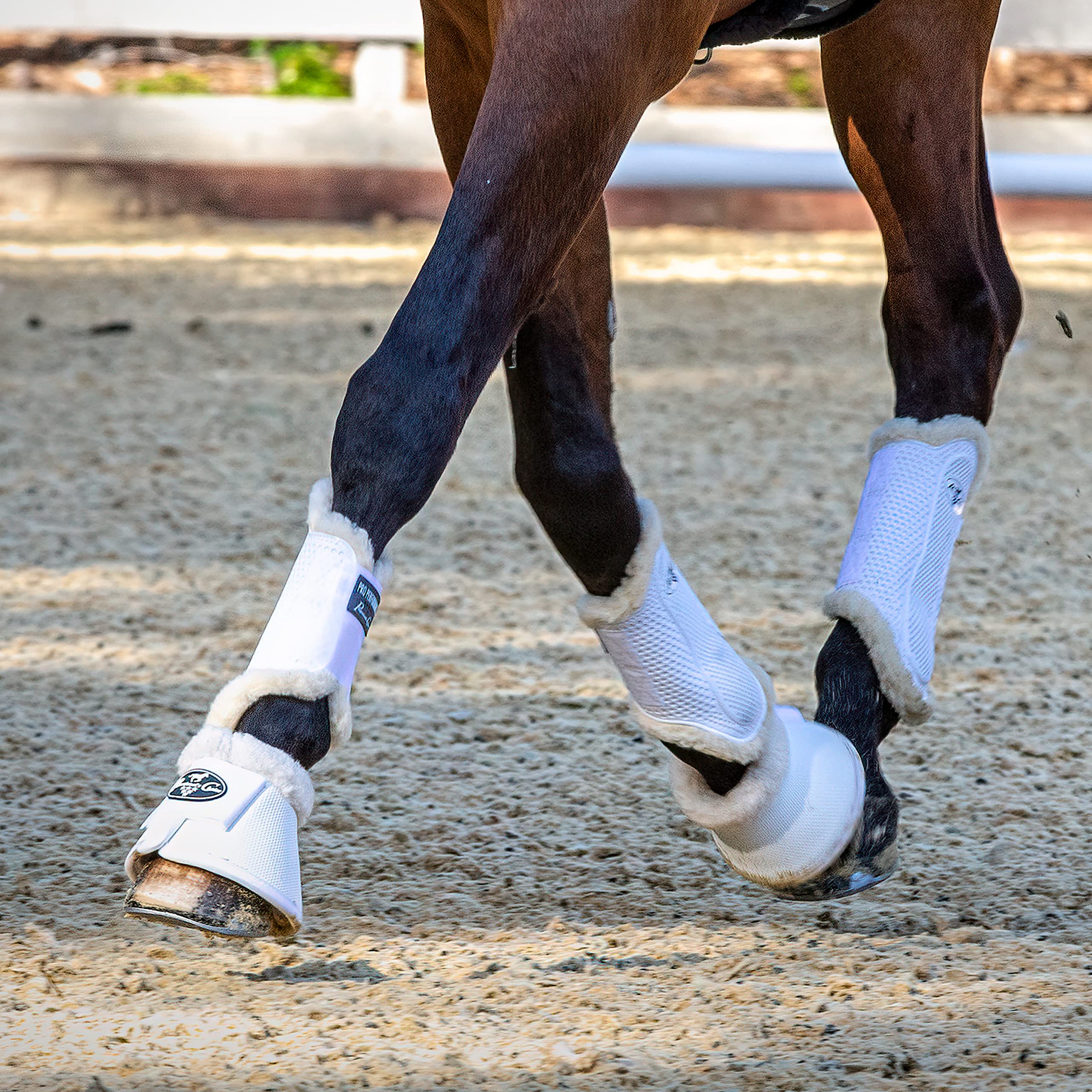 Professional'S Choice All-Purpose Bell Boots For Horses | Sold In Pairs | Small | White | With Fleece
