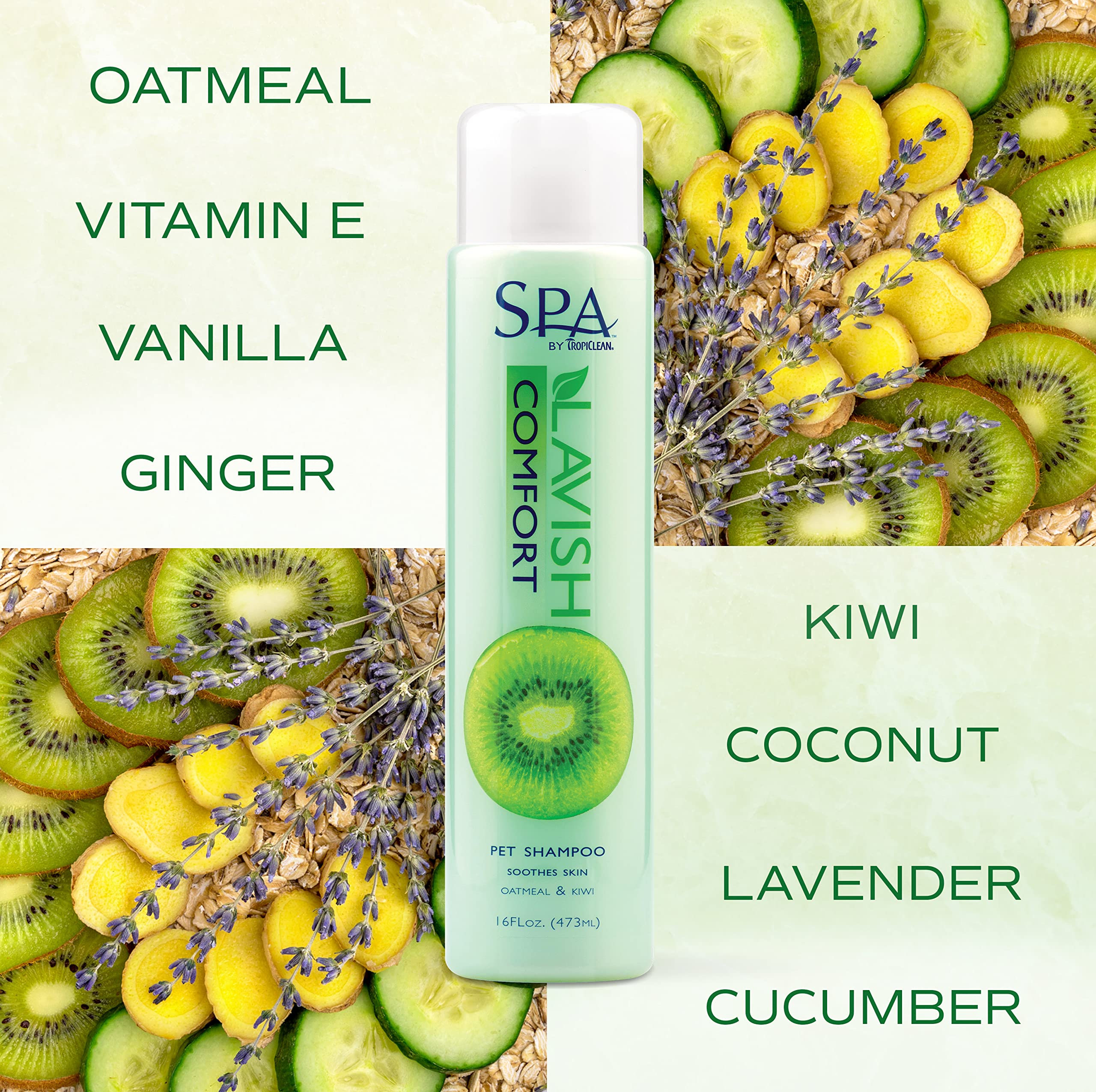 Tropiclean Spa Lavish Dog Shampoo | Calming Deodorizing Dog Shampoo | Naturally Derived Salon Grade Ingredients | Made In The Us