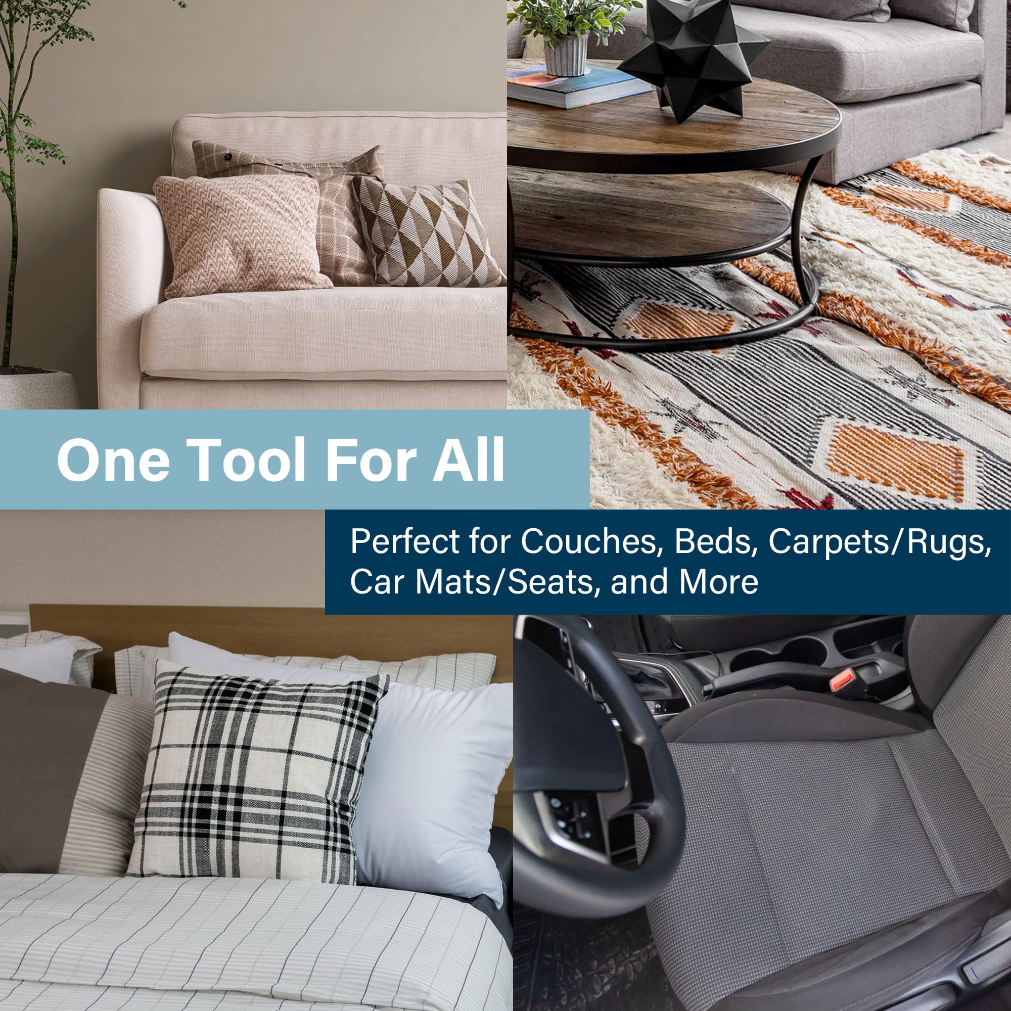 Heart Of Tafiti Mini Pet Hair Remover, Reusable Fur Removal Tool, Rhombic Dog Hair Remover For Car Interior, Auto Detailing, Cou