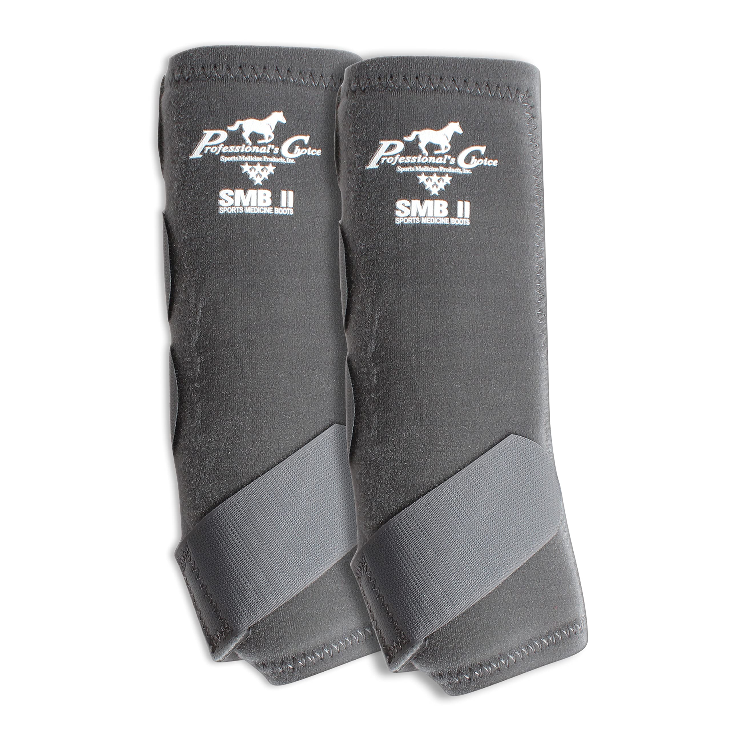 Professionals Choice Equine SMBII Leg Boots | Sold in Pairs | Charcoal | Large