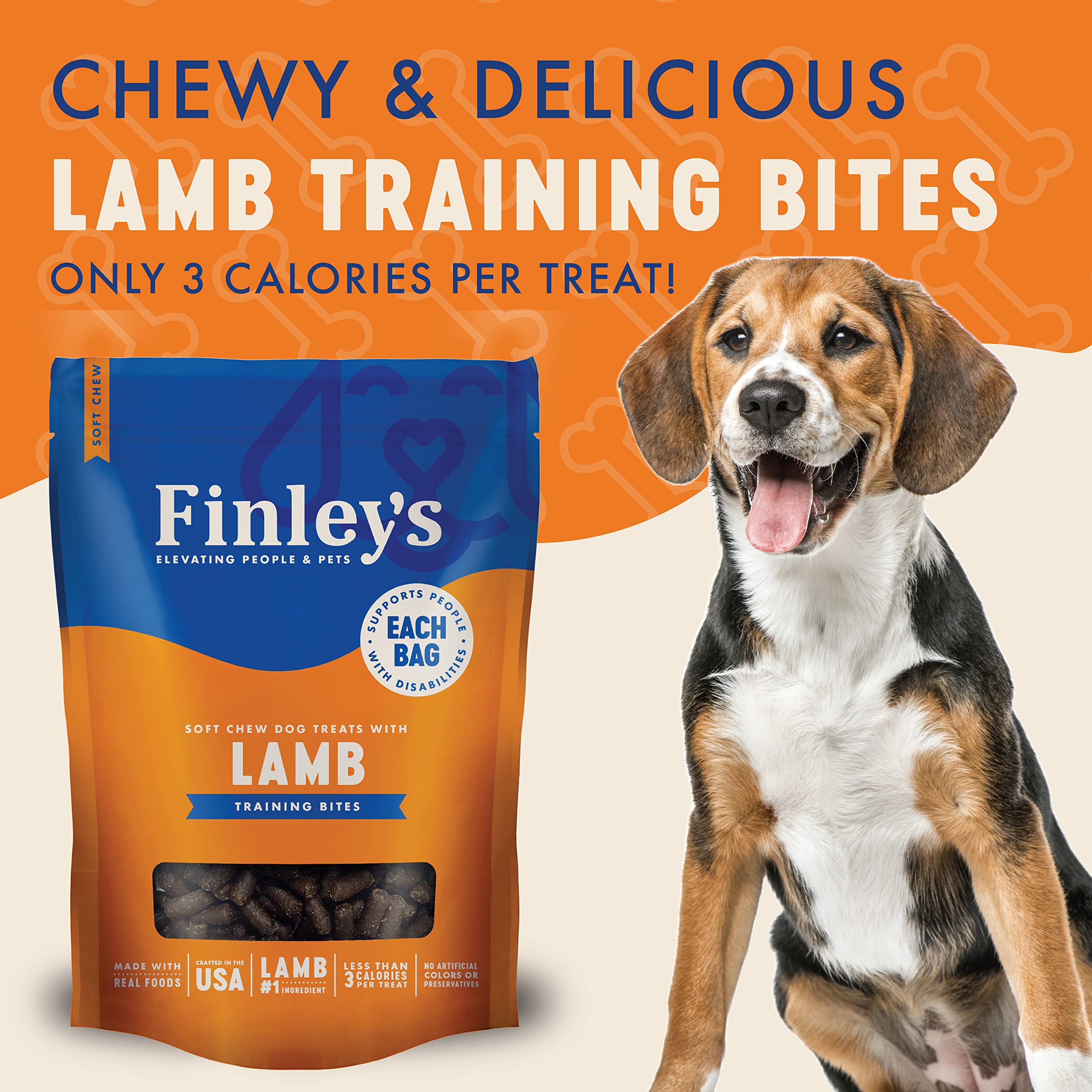 Finleys Dog Treat Lamb Training Bites Treats for Dogs Made in USA | All-Natural Protein Wheat Free Dog Treats | Healthy Dog Tre