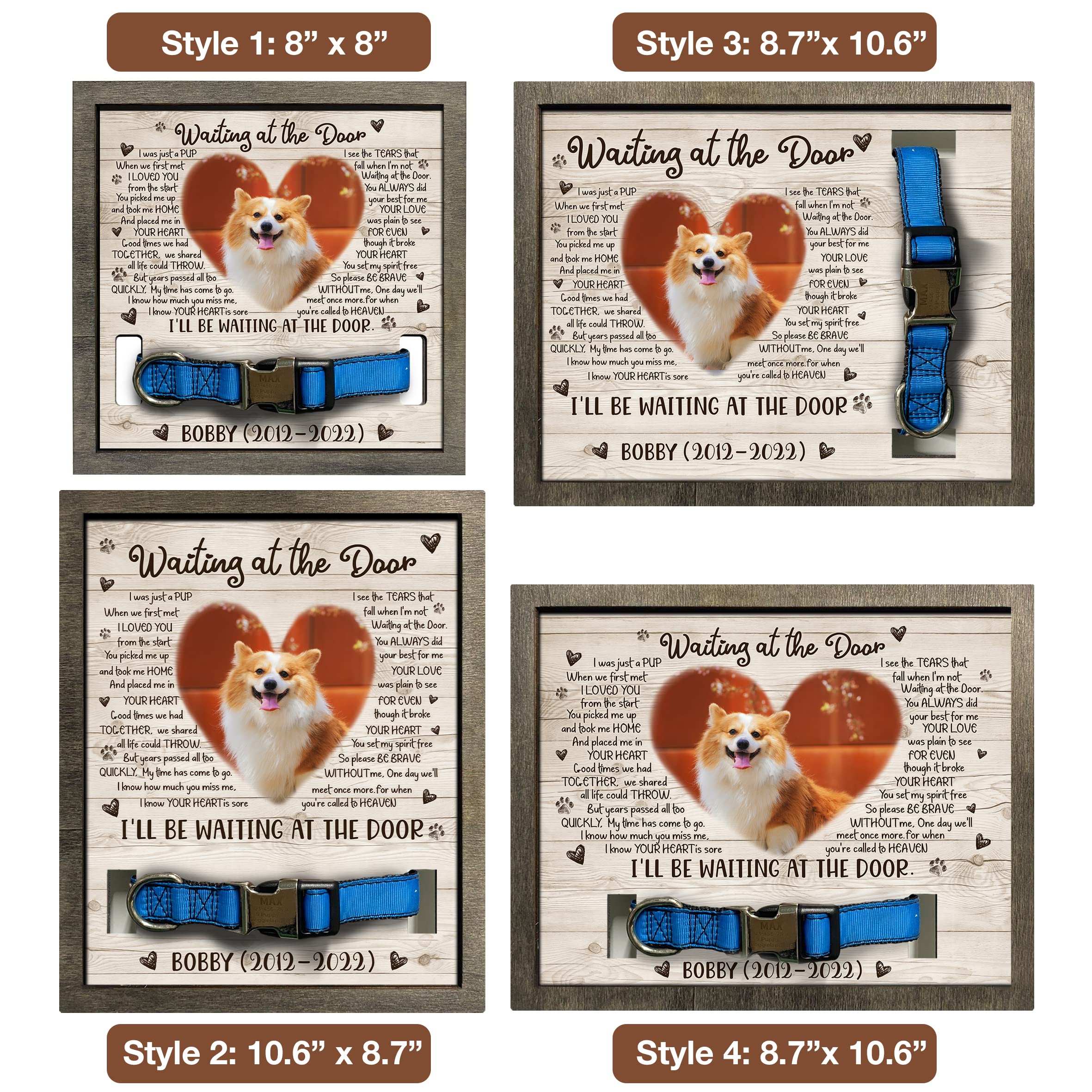 Bfigift Personalized Pet Memorial Gifts Dog Memory Gifts Dog Memorial Frame Dog Died Sympathy Gift Dog Memorial Plaques Personalized For Pet That Passed Cat Memorial Picture Frame Best Dog Ever Gifts