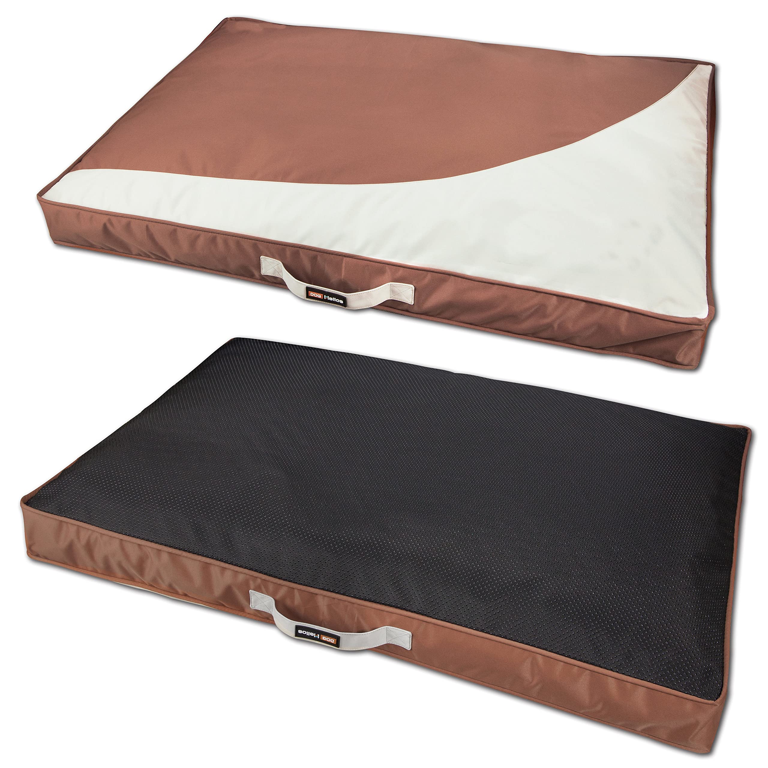 Dog Helios 'Immortal-Trek' Waterproof Rectangular Travel Dog Bed, Small, Brown