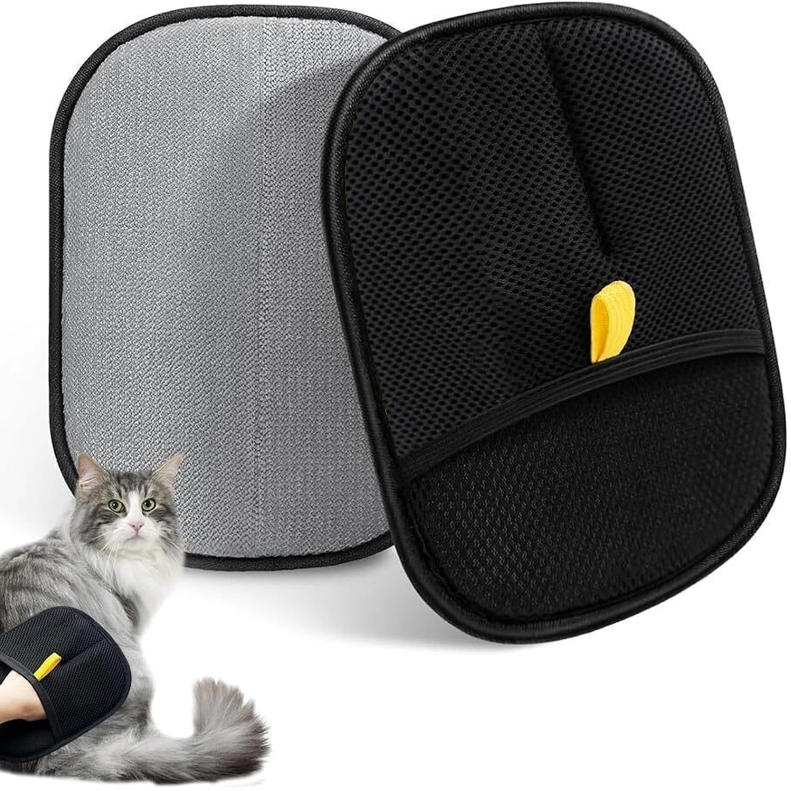 NARACY Pet Hair Remover Glove 2 Combo for Dog and Cat Reusable Grooming Mitt Hair Removal Glove for Clothes Bedsheet Carpet Bed