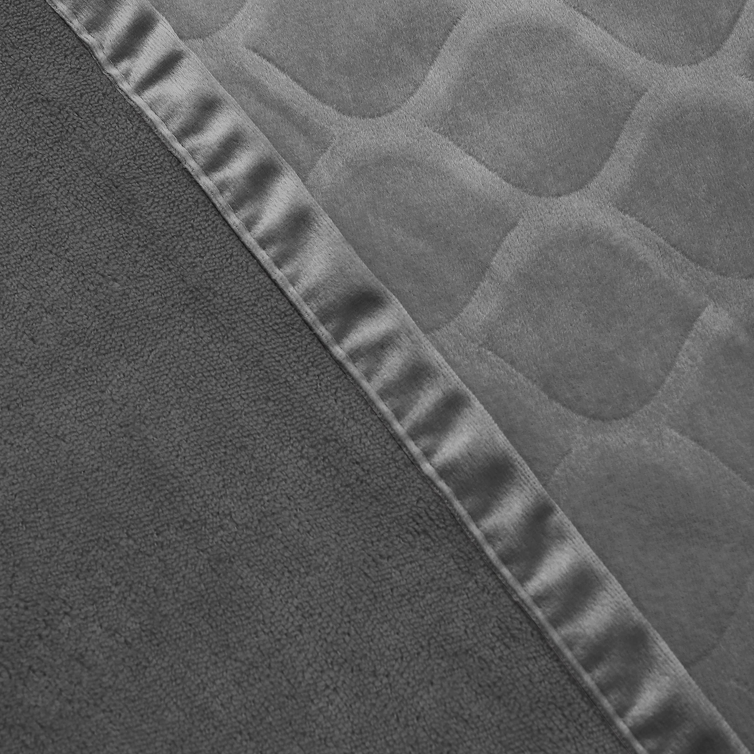fuguitex Waterproof Dog Blanket - Cozy Plush Throw for Couch/Sofa, 40x60 Inch, Light Grey+Grey