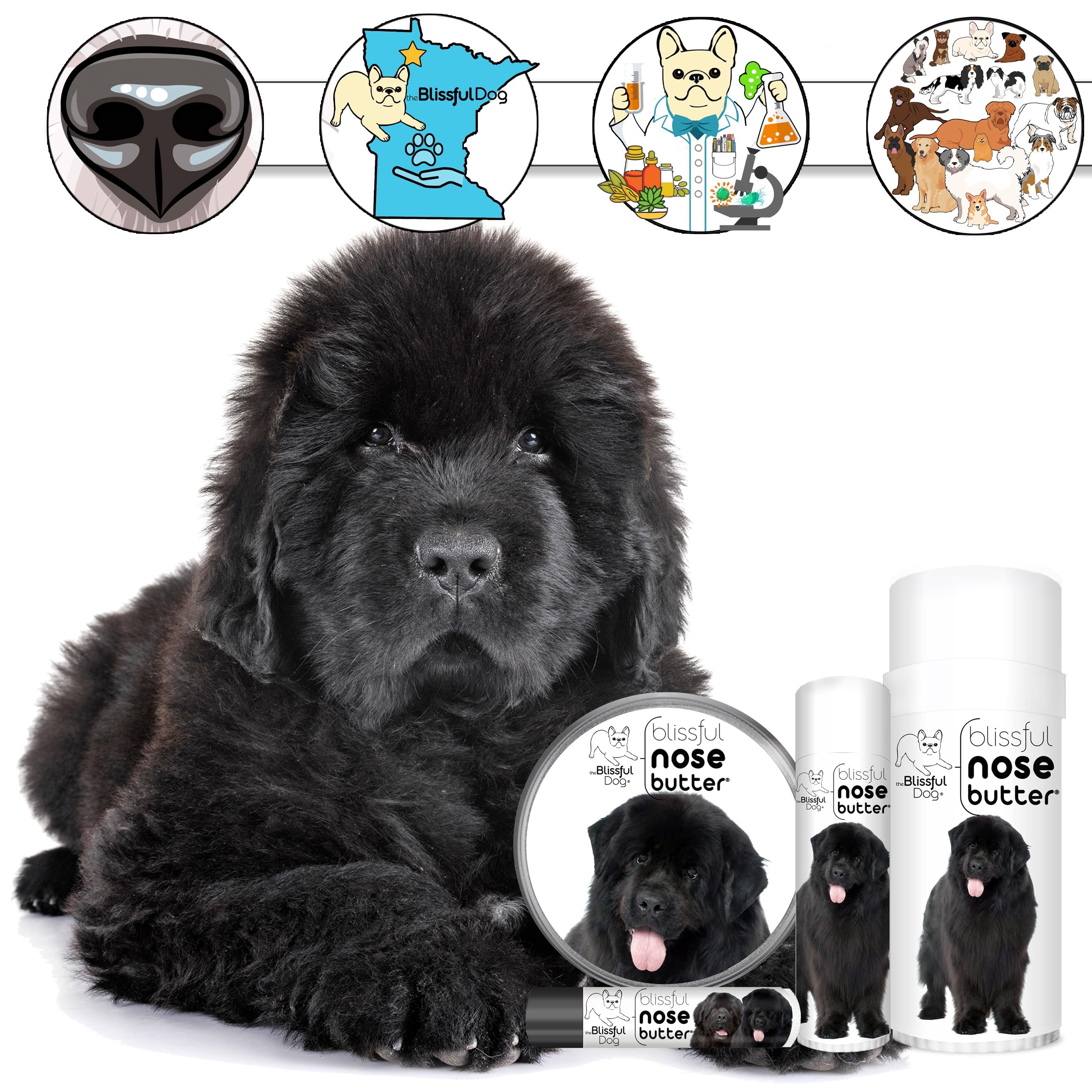 The Blissful Dog Newfoundland Unscented Nose Butter - Dog Nose Butter, 8 Ounce