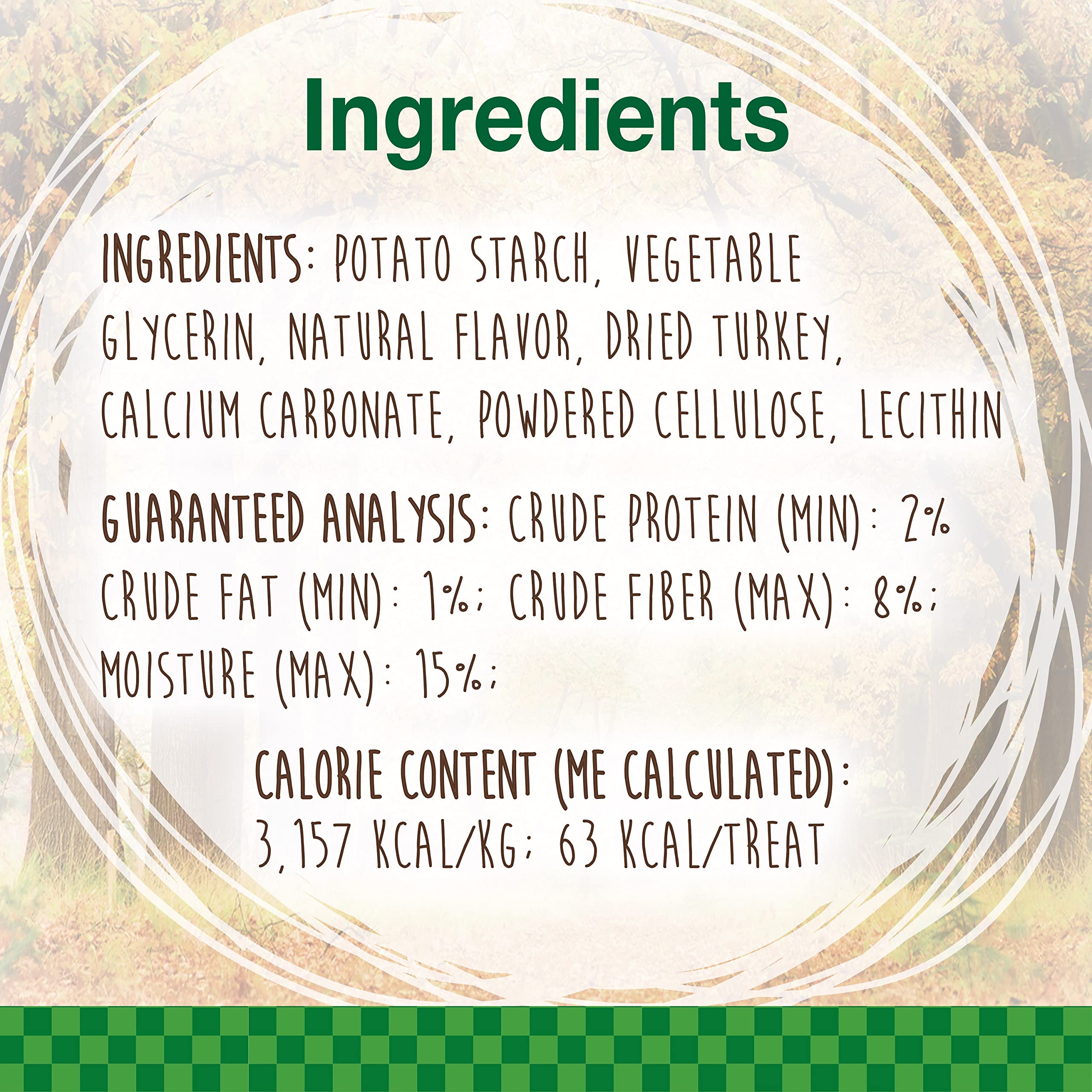 Nylabone Healthy Edibles WILD Natural Long-Lasting Turkey Flavor Bone Chew Treats for Dogs, Small/Regular (4 Count)