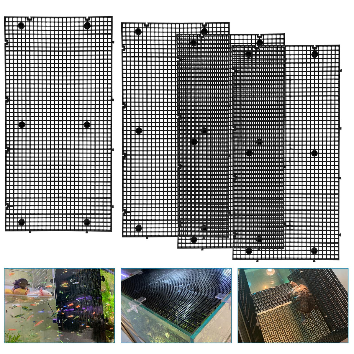Weramics Adjustable Platic Grip Panel Aquarium Fish Tank Divider Filter Bottom Diy Plastic Grid Fish Tank Isolation Board Plasti