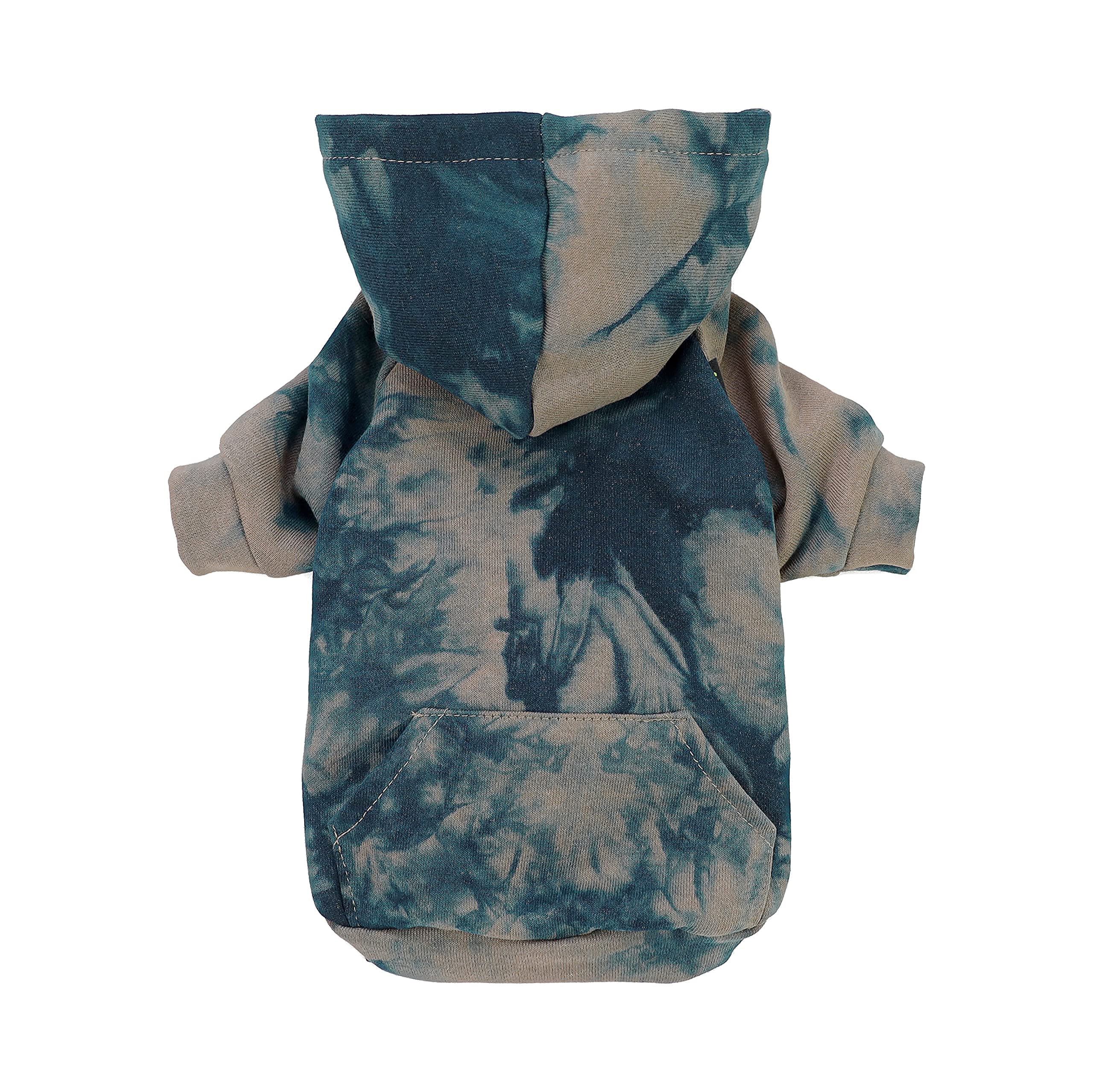 Fitwarm Tie Dye Dog Hoodie Puppy Sweatshirt Pocket Doggie Winter Clothes Sweatshirt Pet Hooded Coat Cat Jackets Apparel X-Small