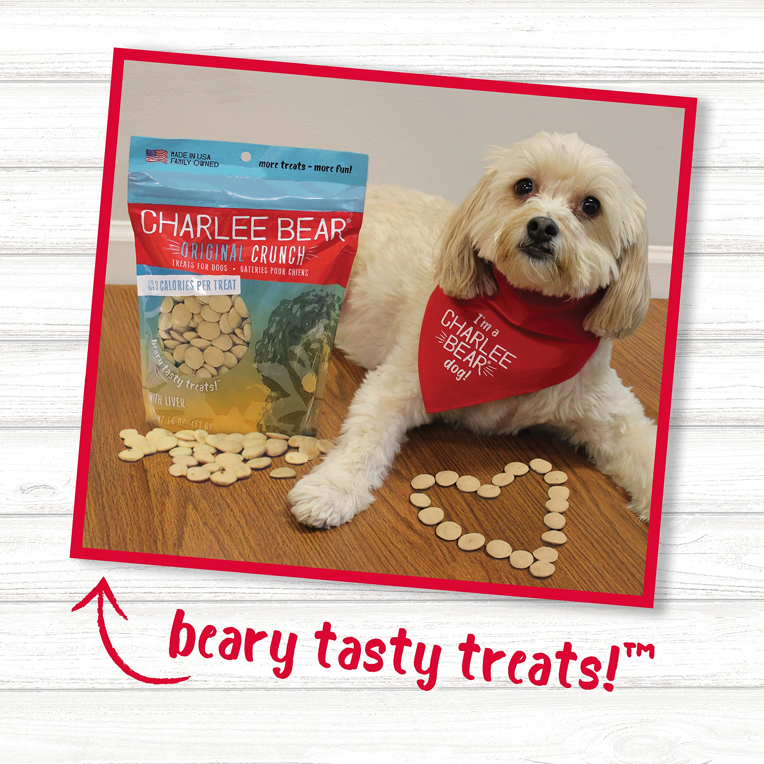 Charlee Bear Dog Treat, 6-Ounce, Liver