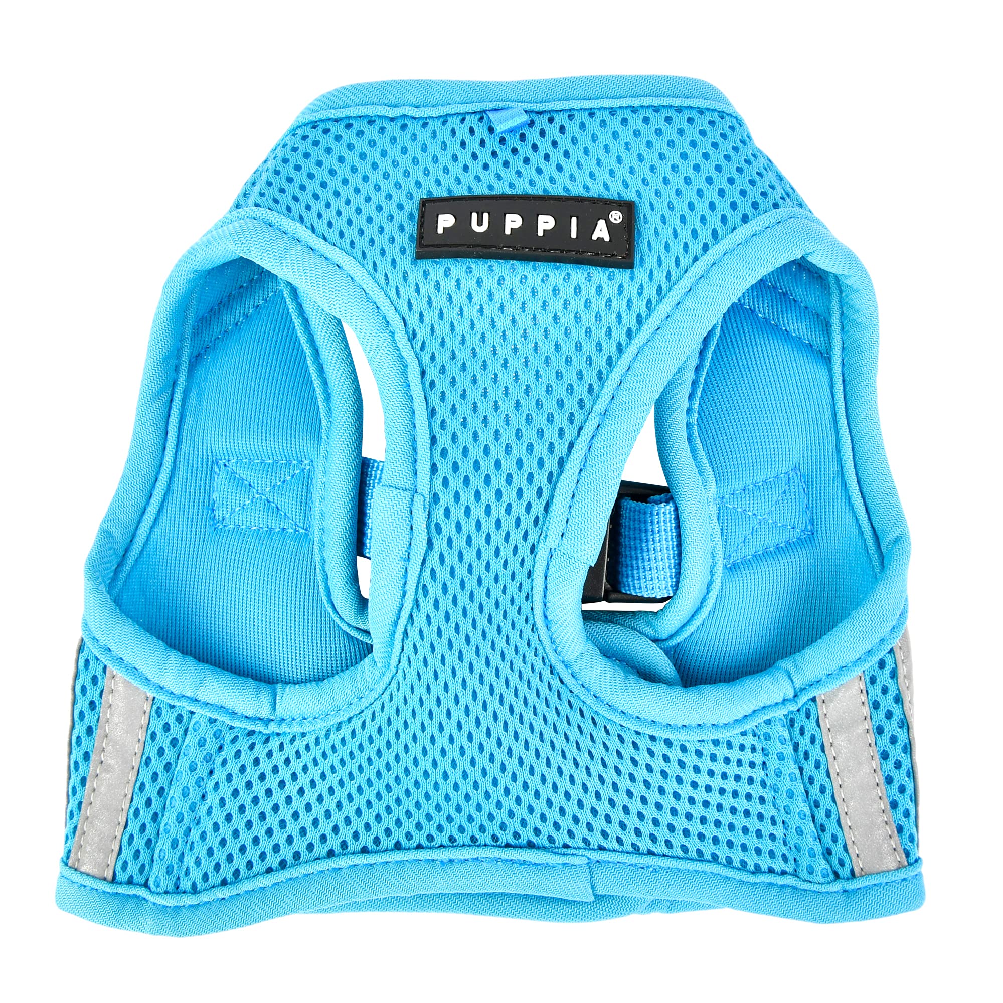 Puppia Soft Vest Dog Harness No Choke Step-In Reflective Triple Layered Breathable Mesh For Small And Medium Dog, Sky Blue, X-La