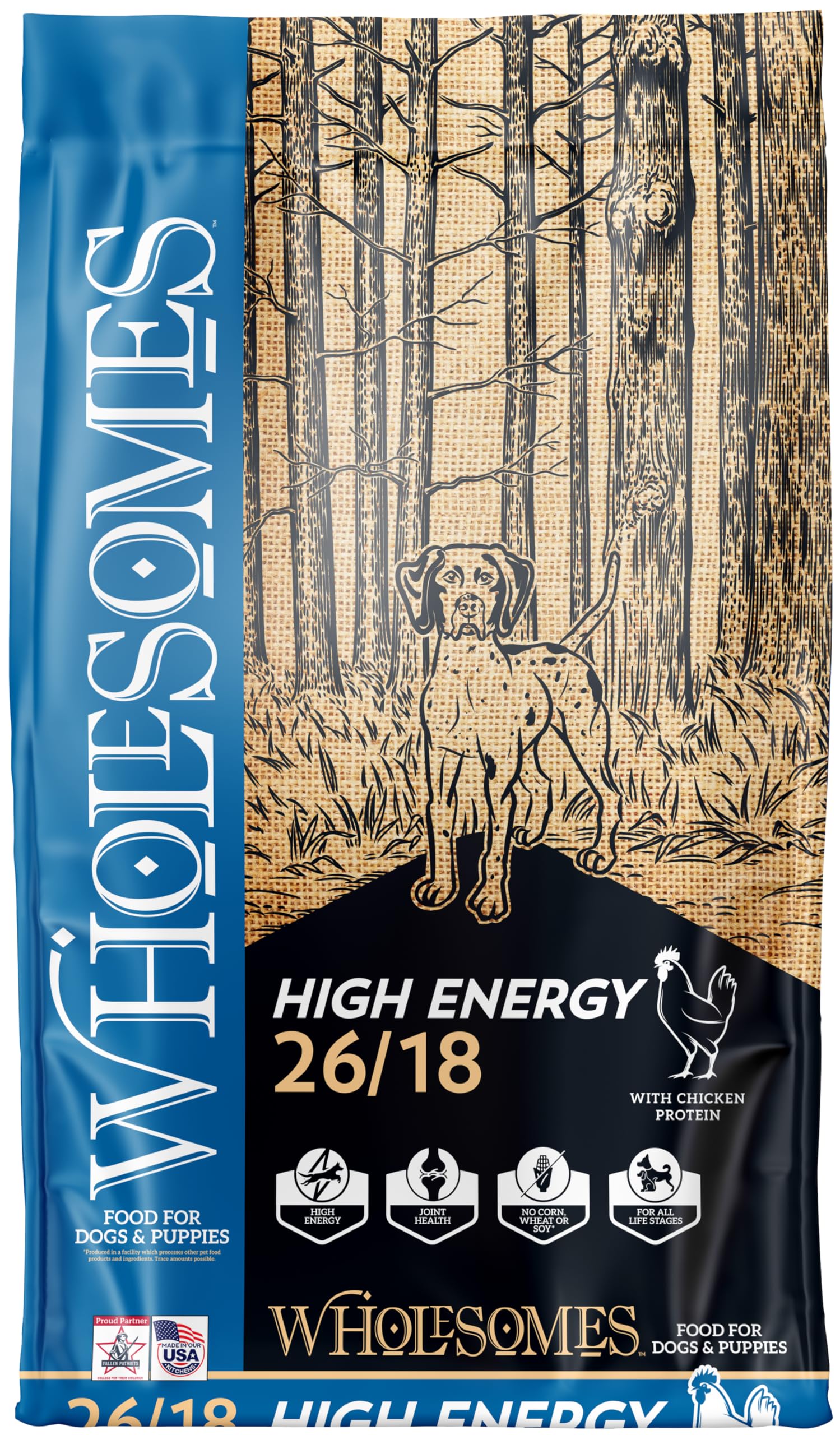 Wholesomes High Energy Dry Dog Food 40 lb
