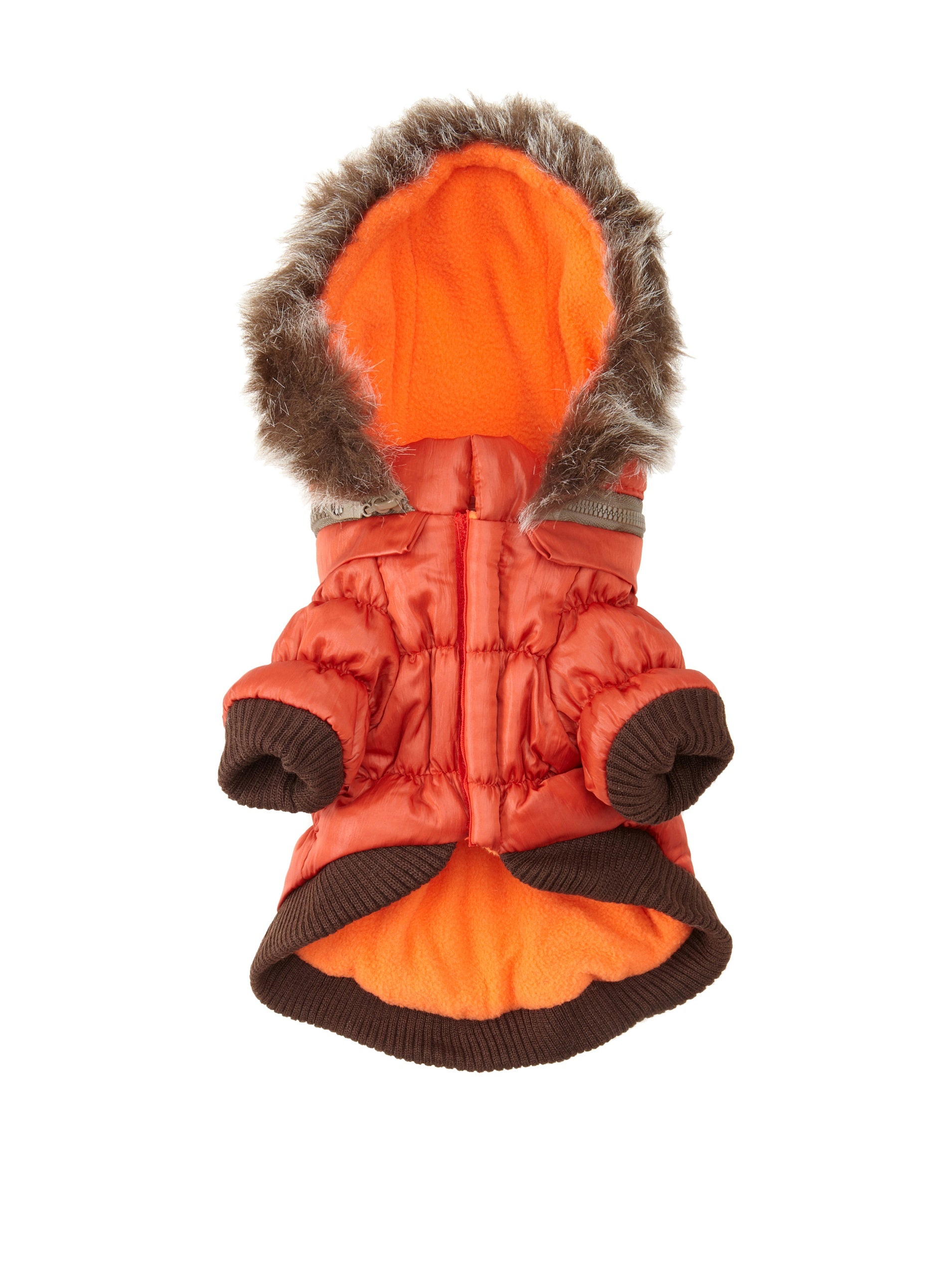 Pet Life Ski Parka, Orange, Medium