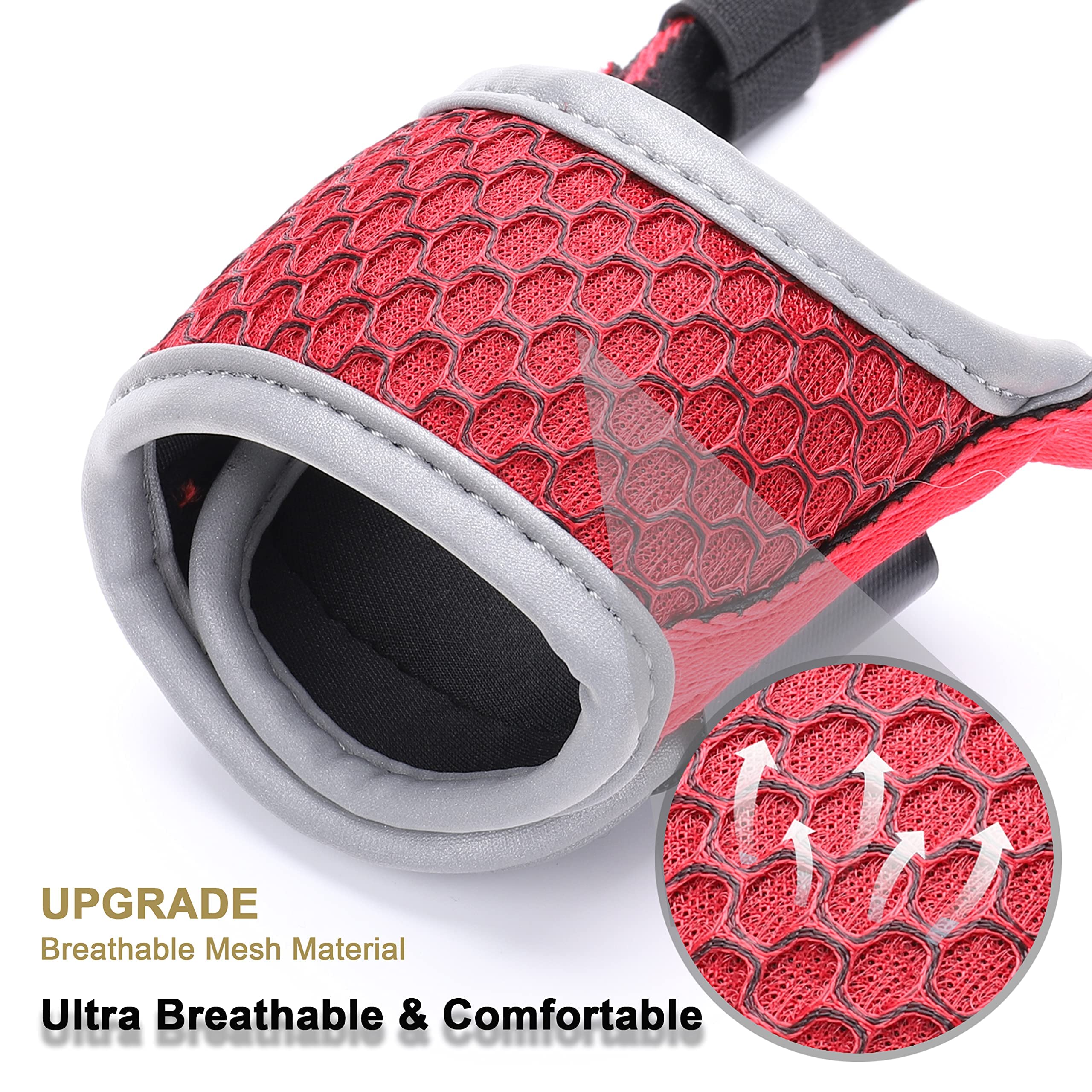 Mayerzon Dog Muzzle, Soft Muzzle For Small Medium Dogs Dachshund Corgi Poodle, Adjustable Reflective Muzzles For Biting Chewing And Grooming, Breathable Mesh