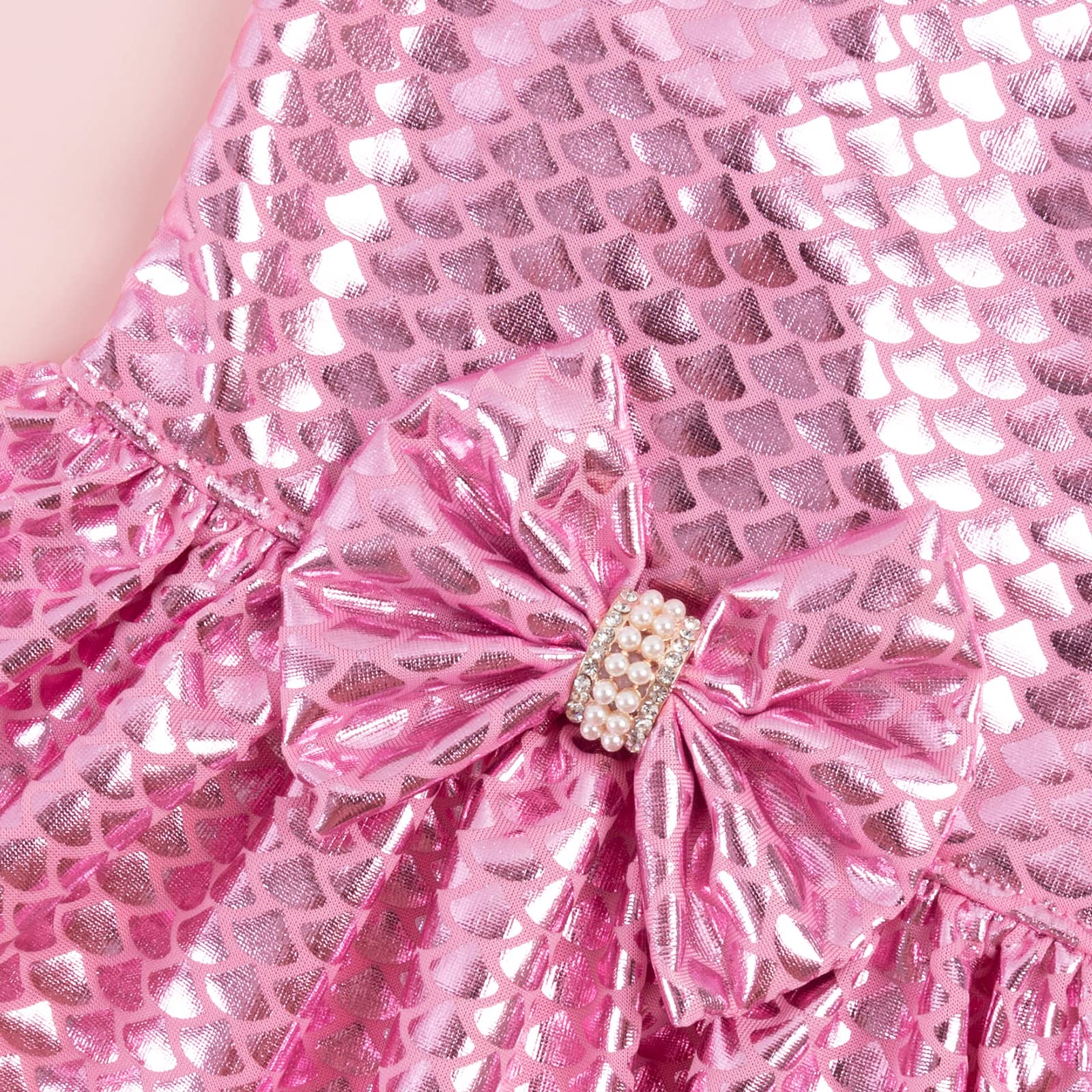 Cutebone Dog Dresses Bling Mermaid Summer Puppy Clothes For Medium Dogs Girl Sequins Skirt Dd11M