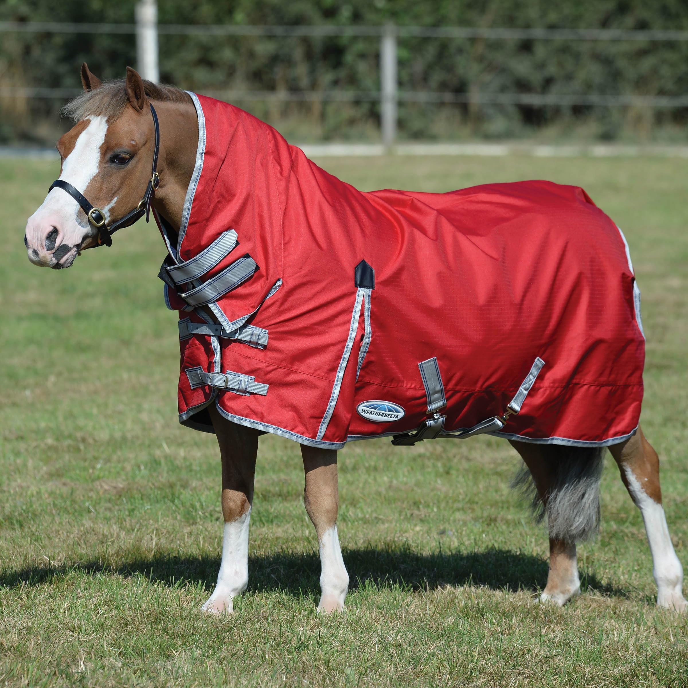 Weatherbeeta Comfitec Classic Combo Neck Lite, Red/Silver/Navy, 66''