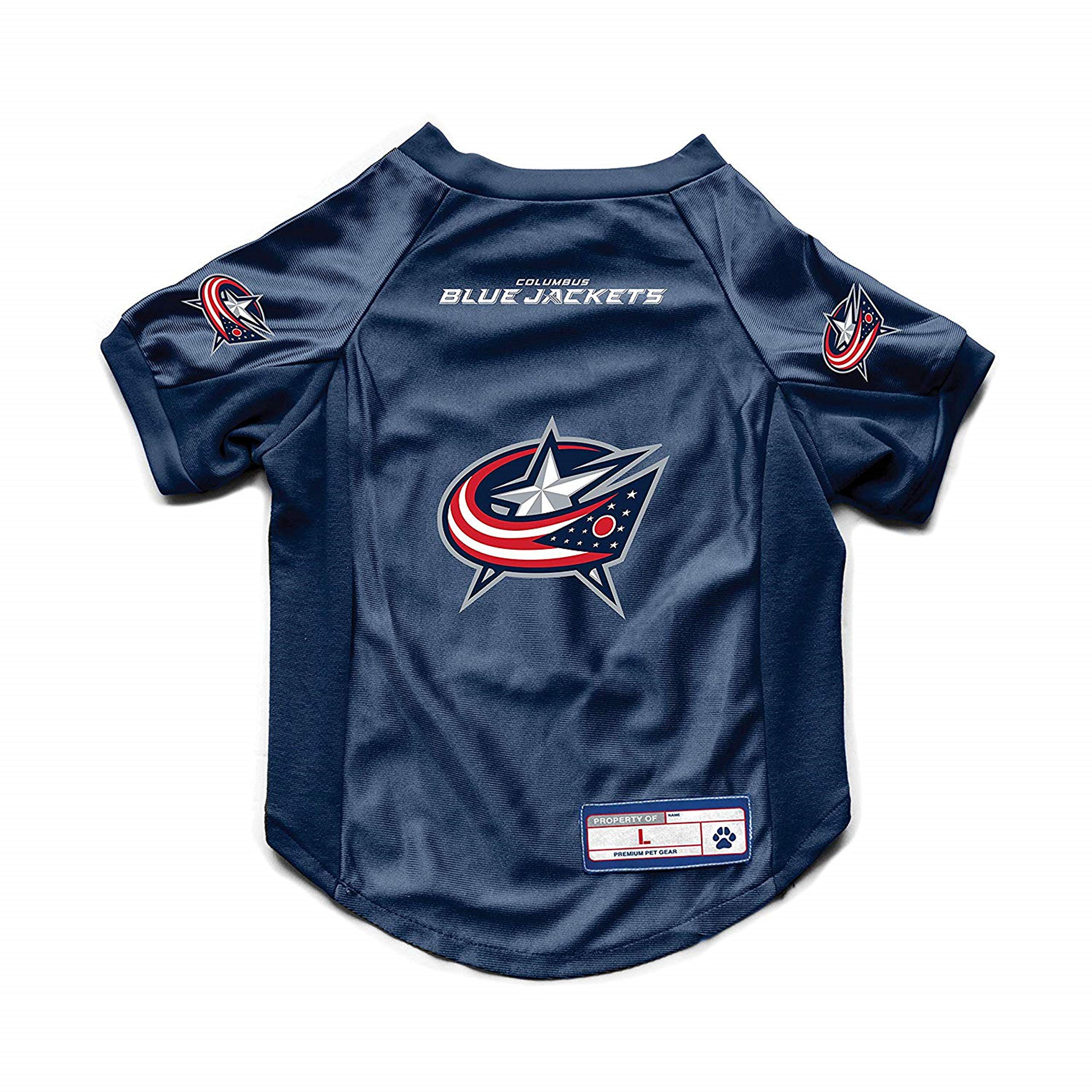 Columbus Blue Jackets Pet Jersey Stretch Size Xs - Special Order