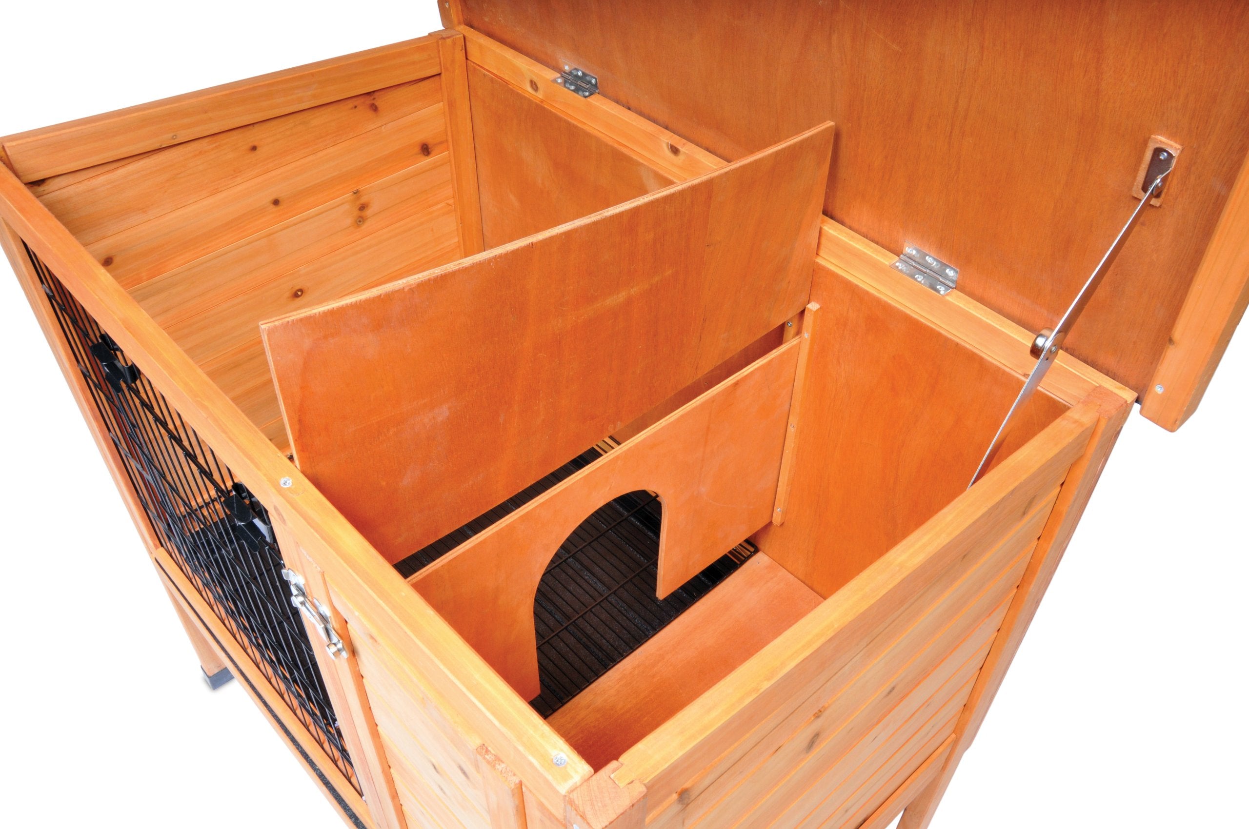 Prevue Hendryx, Stained Wood Prevue Pet Products Small 460 Rabbit Hutch, 36.0' L X 24.0' W X 35.5' H