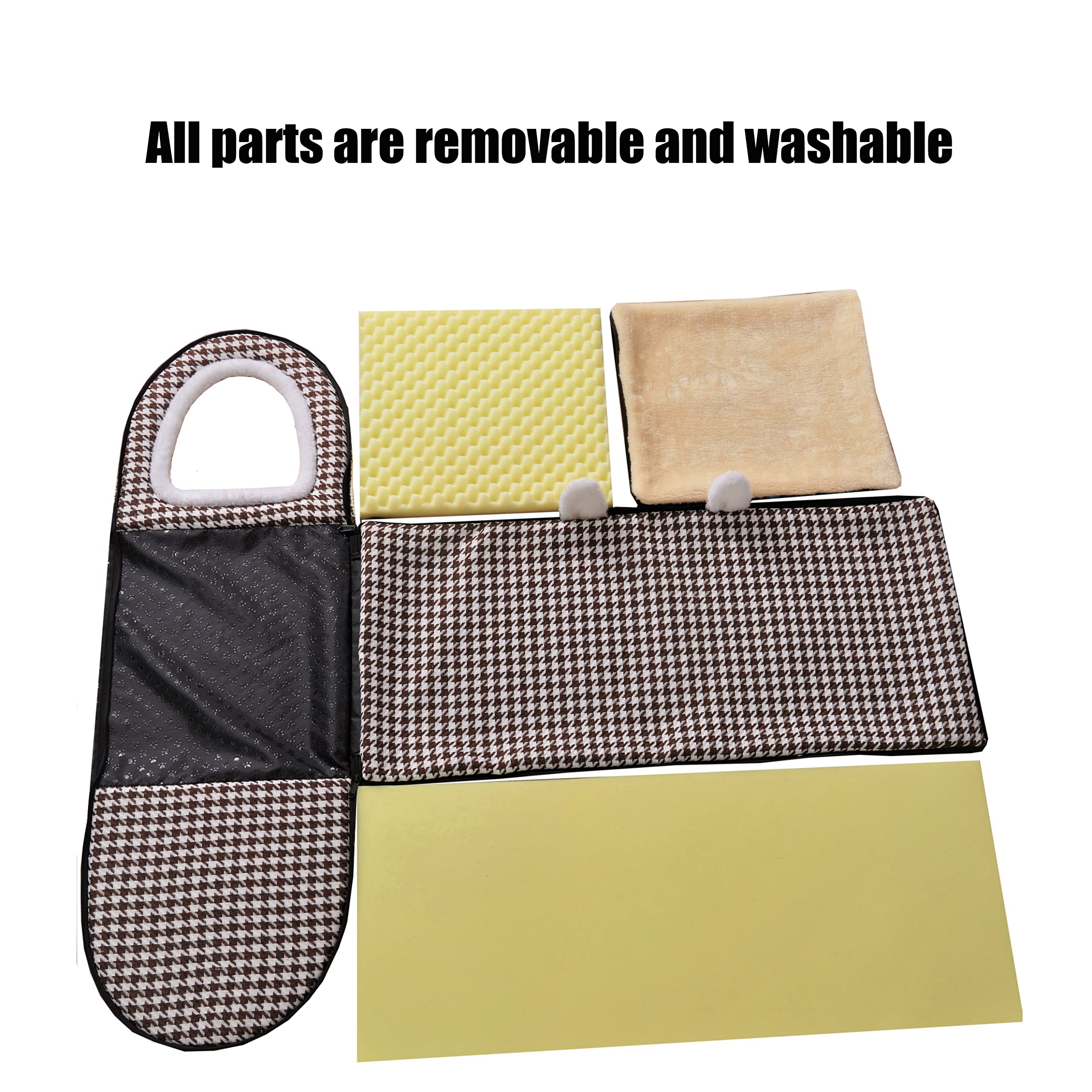 Dog Bed Or Cat Bed,2 Ways To Use,Indoor Pet House With Fluffy Mat,Removable And Washable Cover,Non-Slip Bottom,For Medium Dogs A