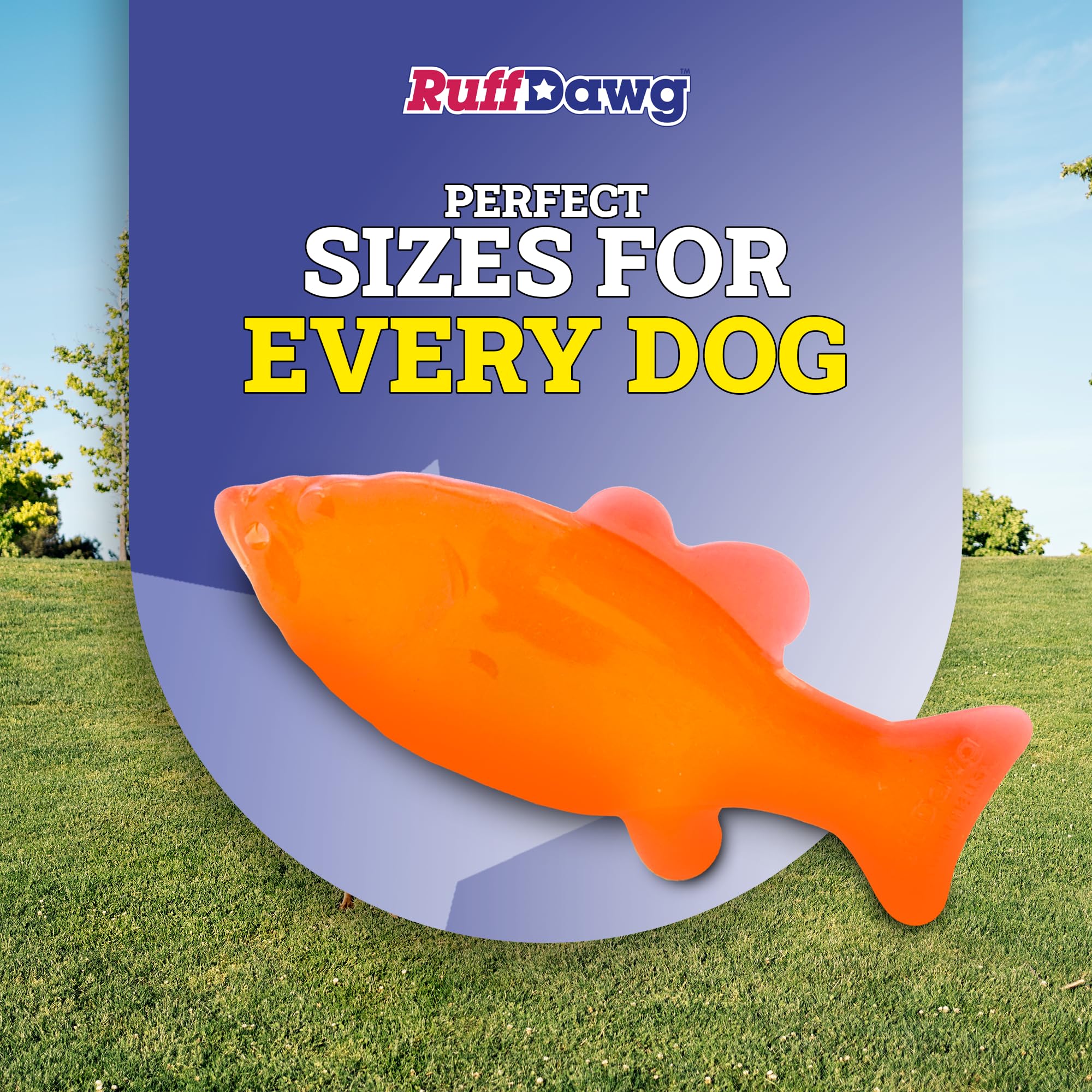 Ruff Dawg Flying Fish - Durable Floating Dog Toy For Water & Land Play - For All Breeds - Made In The Usa - Bright Neon Colors For Visibility And Fun
