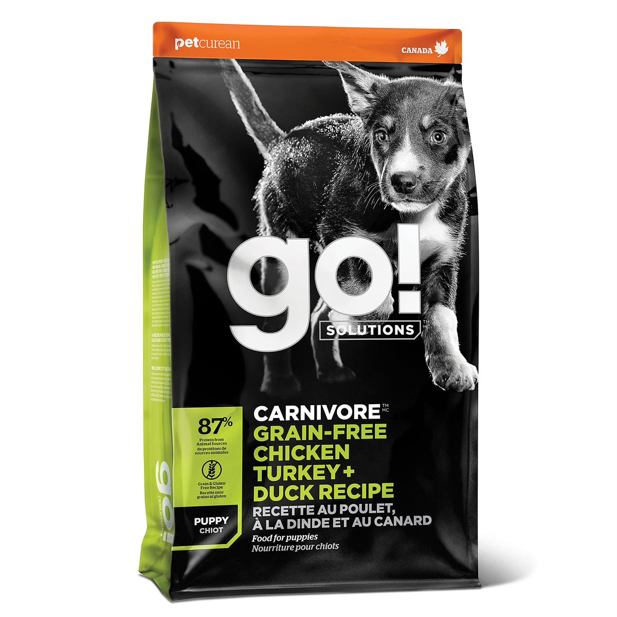 Go! Solutions Carnivore Grain Free Dog Food For Puppies, 22 Lb - Chicken, Turkey + Duck Recipe - Protein Rich Puppy Food - Compl