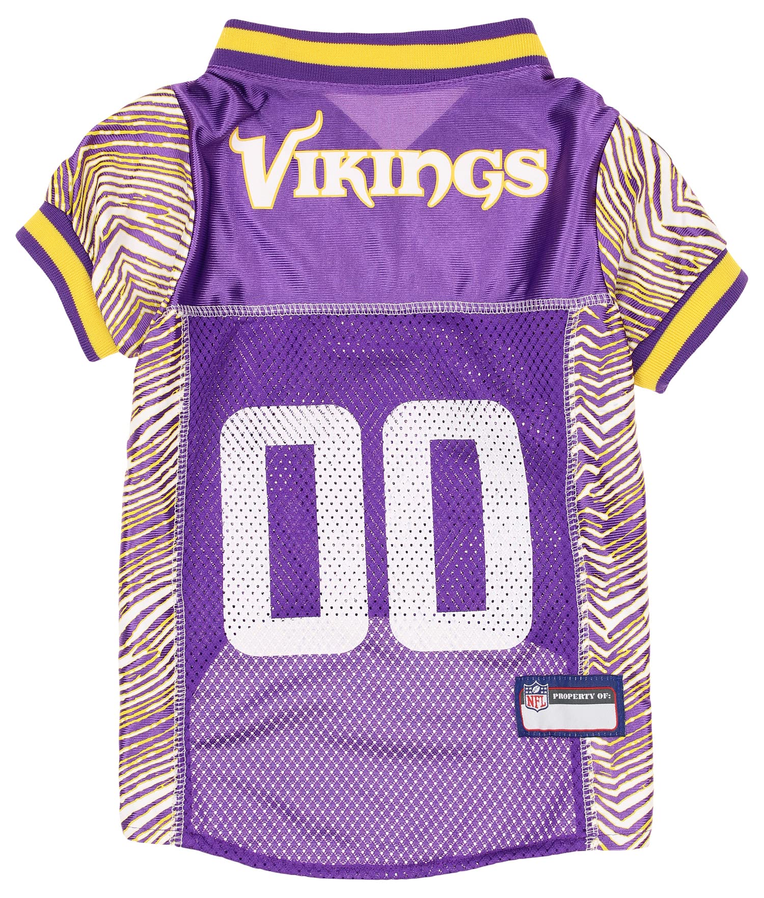 Zubaz Nfl Team Pet Jersey For Dogs, Minnesota Vikings, Xx-Large