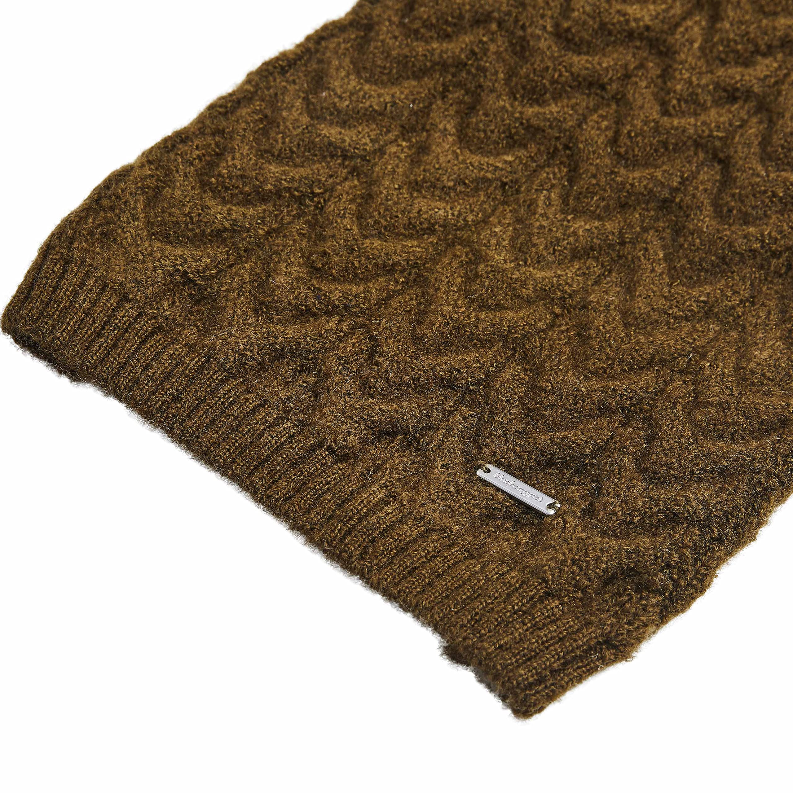 Blueberry Pet Classic Fuzzy Textured Knit Pullover Turtle-Neck Dog Sweater In Dark Olive, Back Length 20', Pack Of 1 Clothes For Dogs