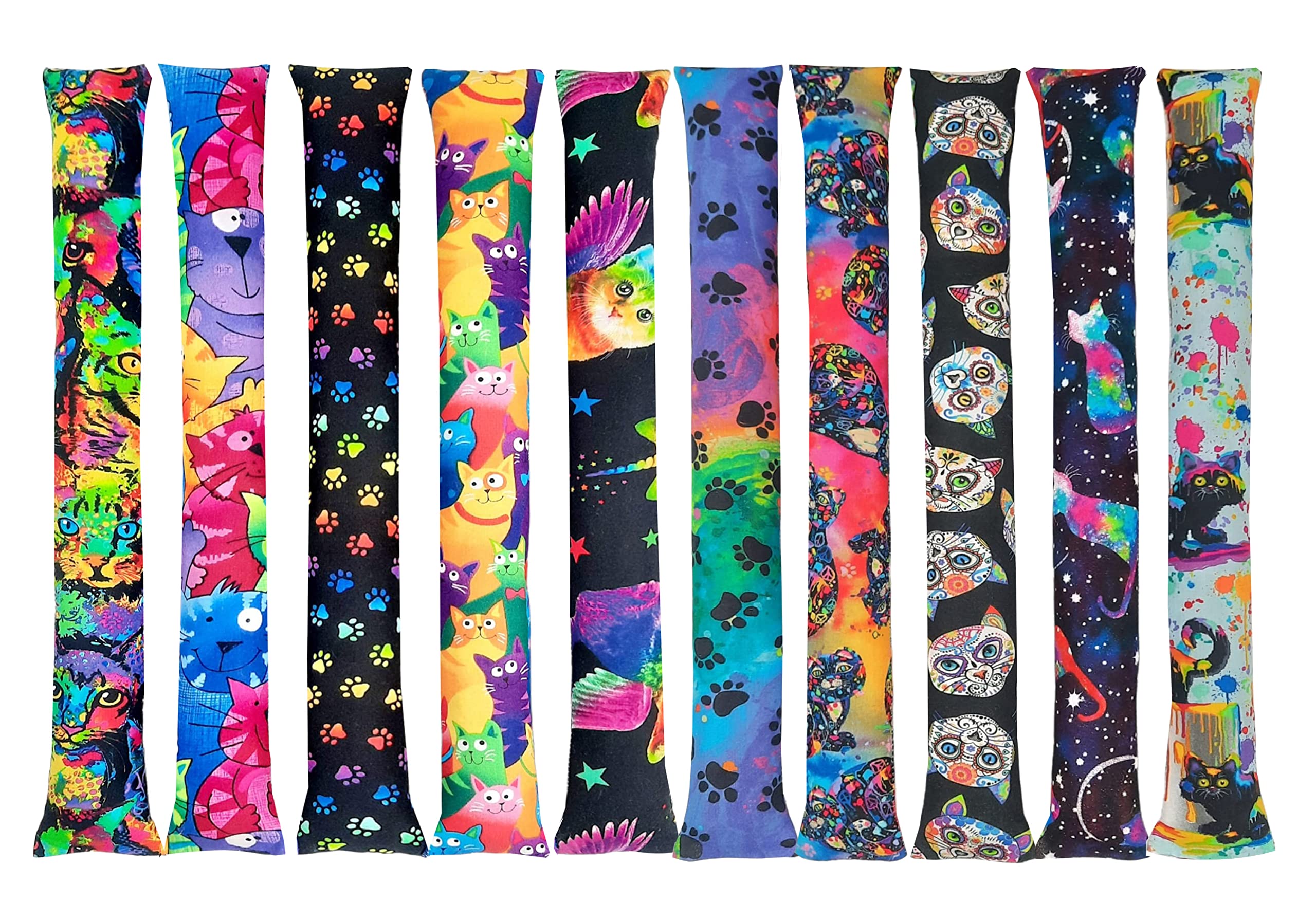 Catnip Kicker Toys Set Of 2, Two 11'' Cat Kickers, Cat Kicker Toy, Kitty Sticks, Toys For Indoor Cats, Cat Stocking Stuffer, Chr