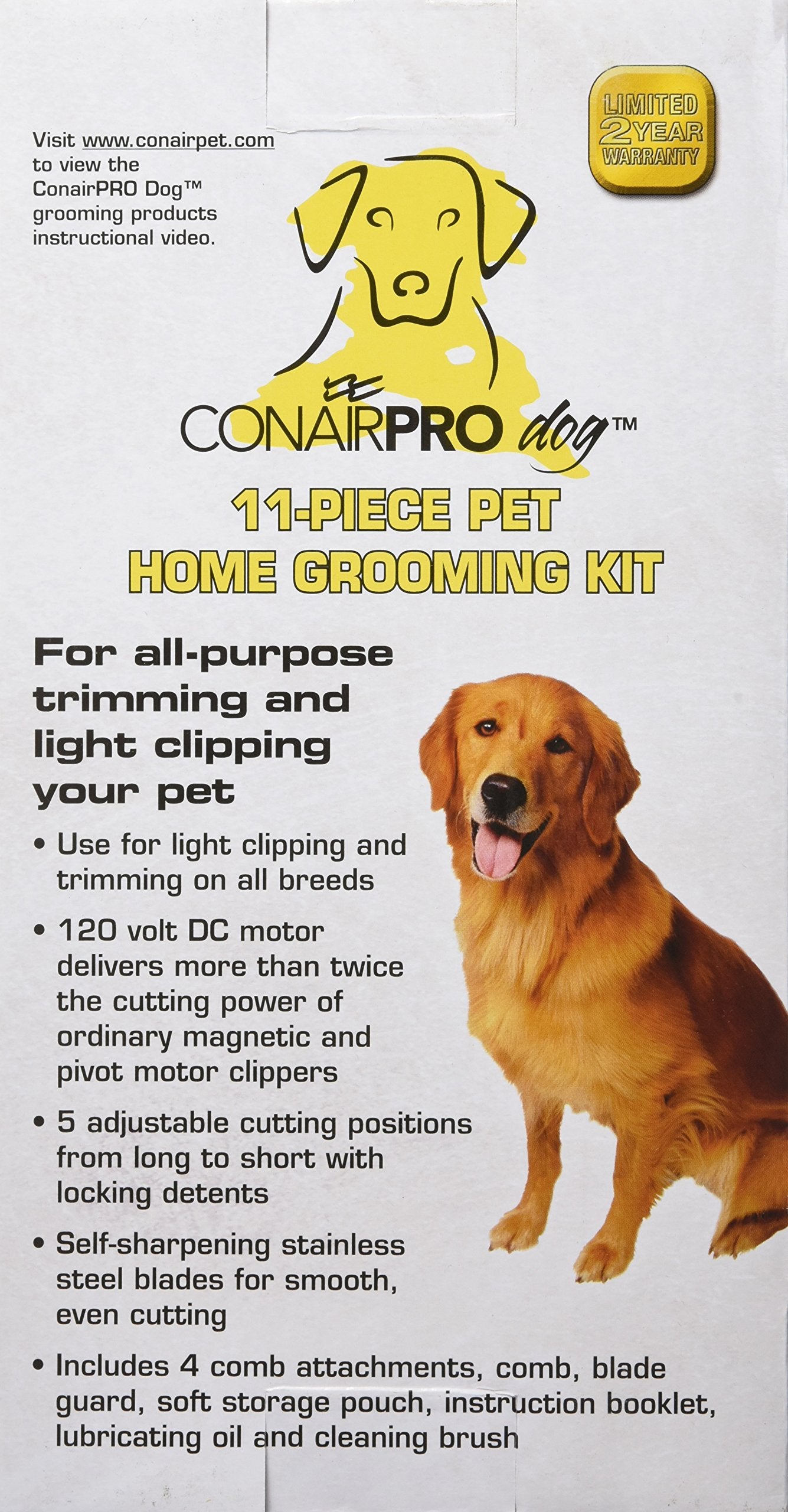 Conairpro Dog & Cat 10-Piece Home Grooming Kit